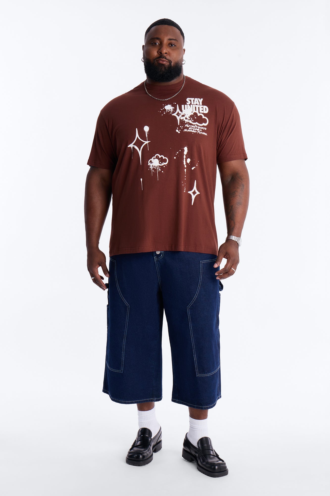 United Hearts Worldwide Short Sleeve Tee - Brown