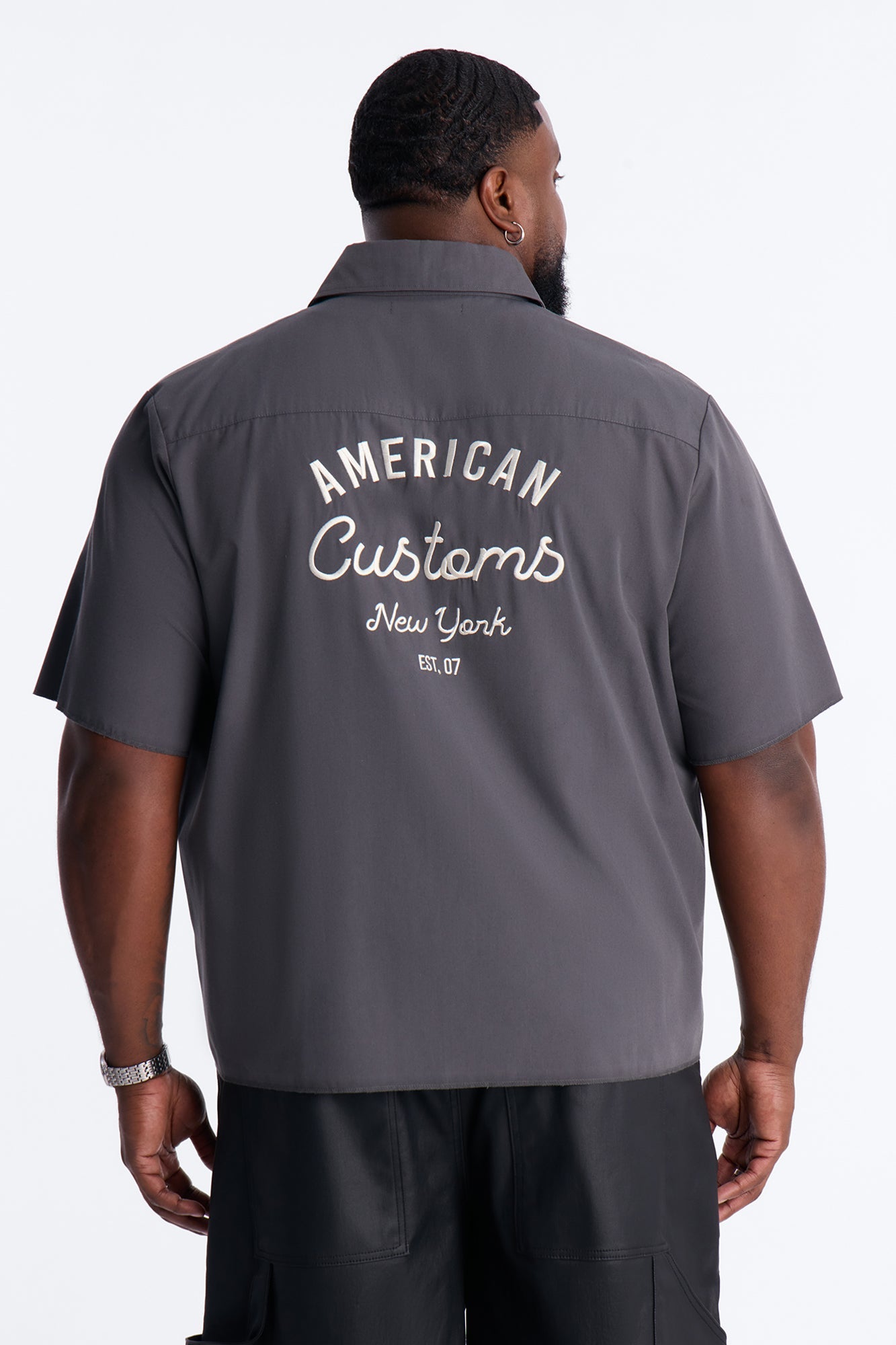 American Customs Mechanic Button Up Shirt - Black