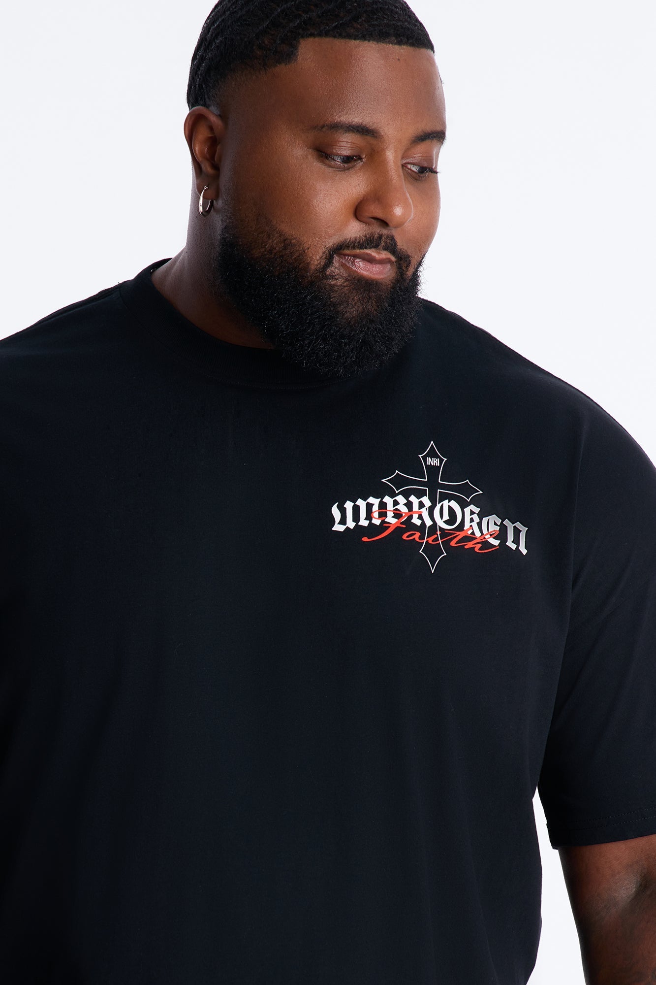Unbroken Faith Heavy Weight Boxy Short Sleeve Tee - Black
