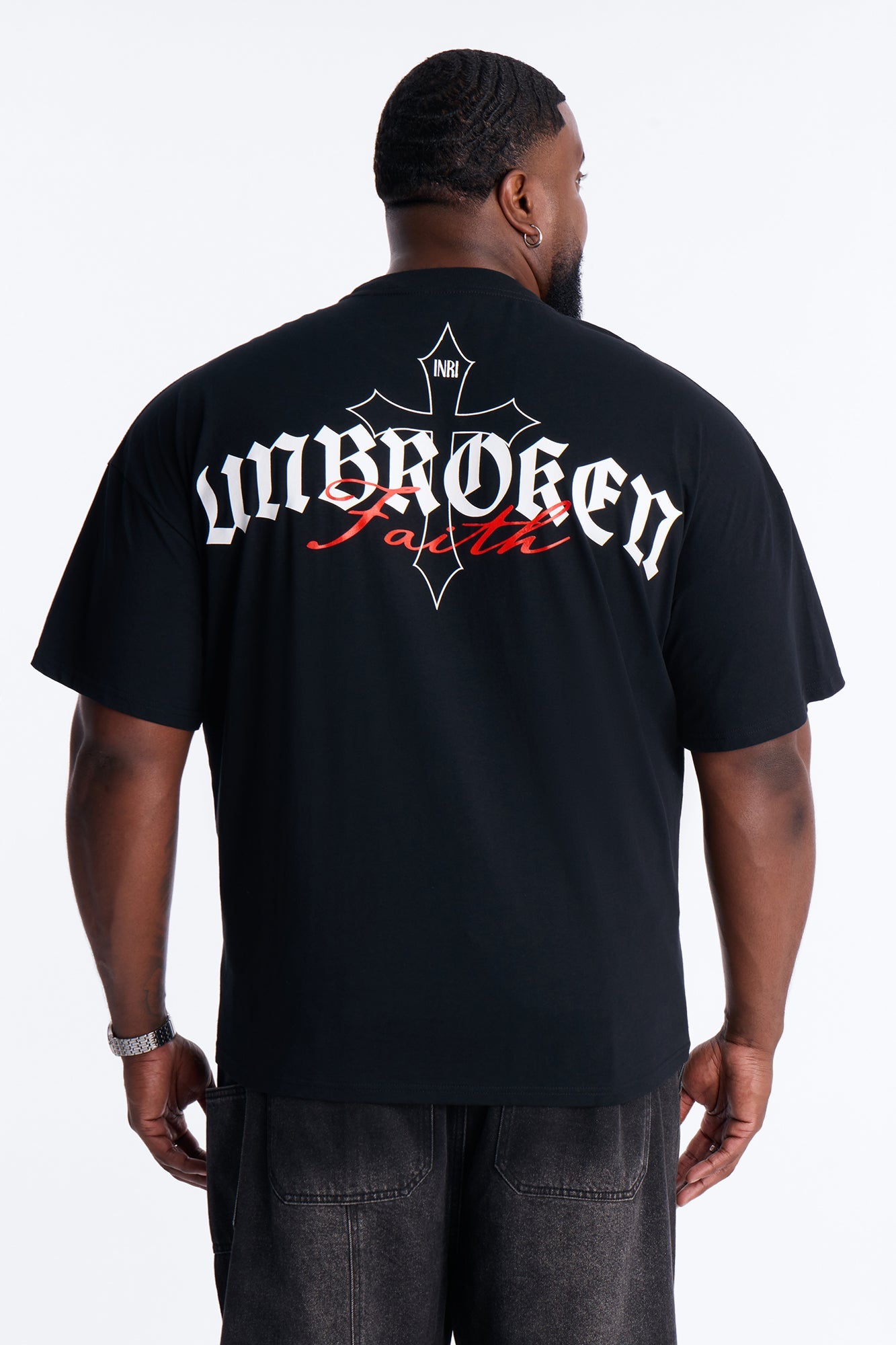 Unbroken Faith Heavy Weight Boxy Short Sleeve Tee - Black