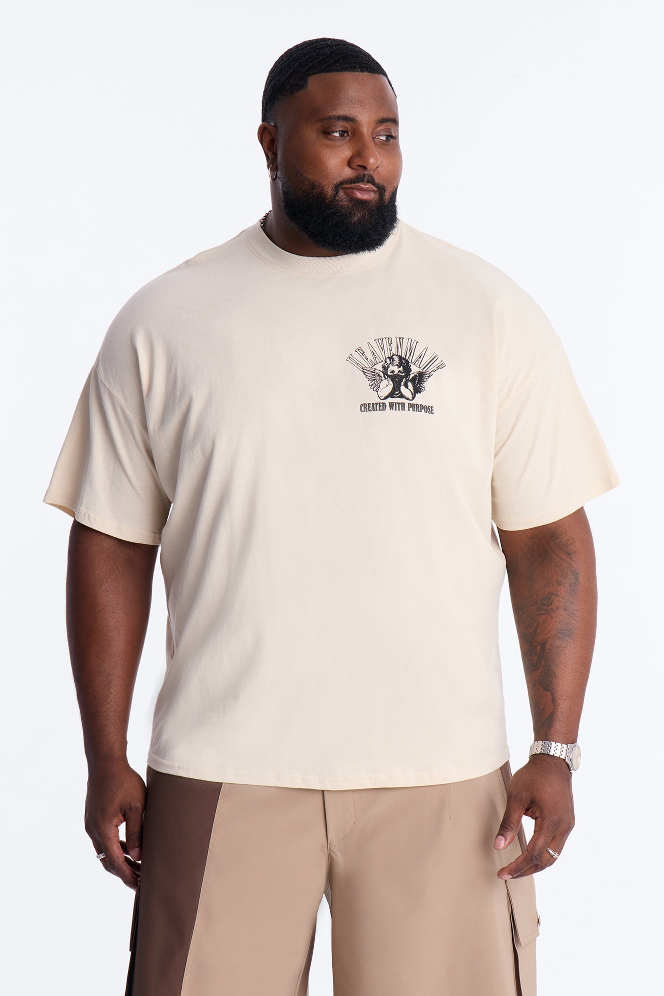 Heaven Made Heavy Weight Boxy Short Sleeve Tee - Off White
