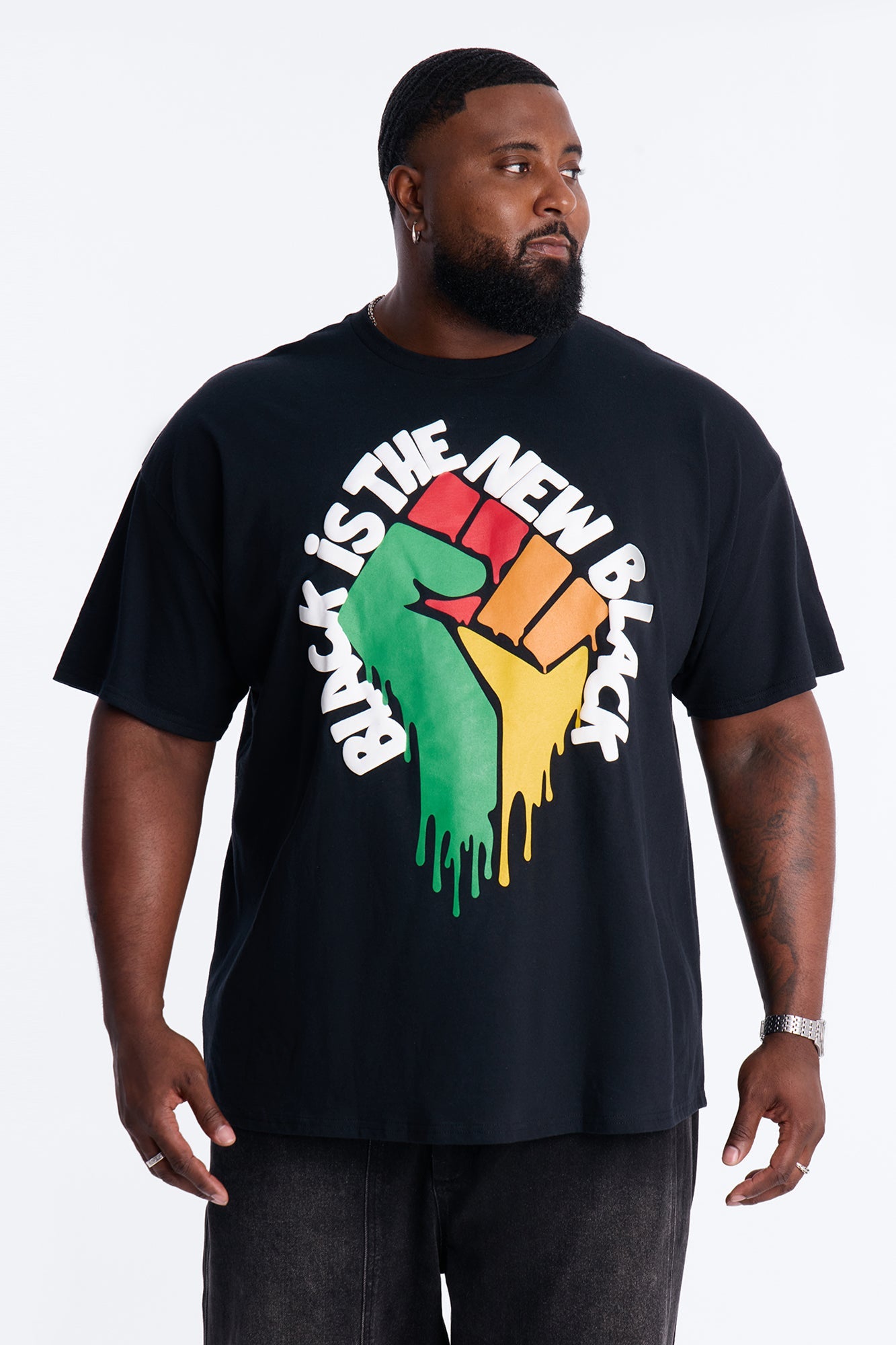 Black Is The New Black Oversized Short Sleeve Tee - Black