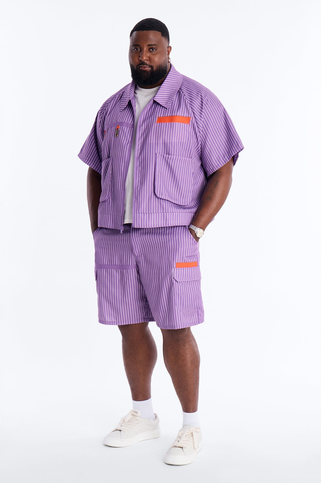Relaxed Desert Dunes Cargo Short - Purple