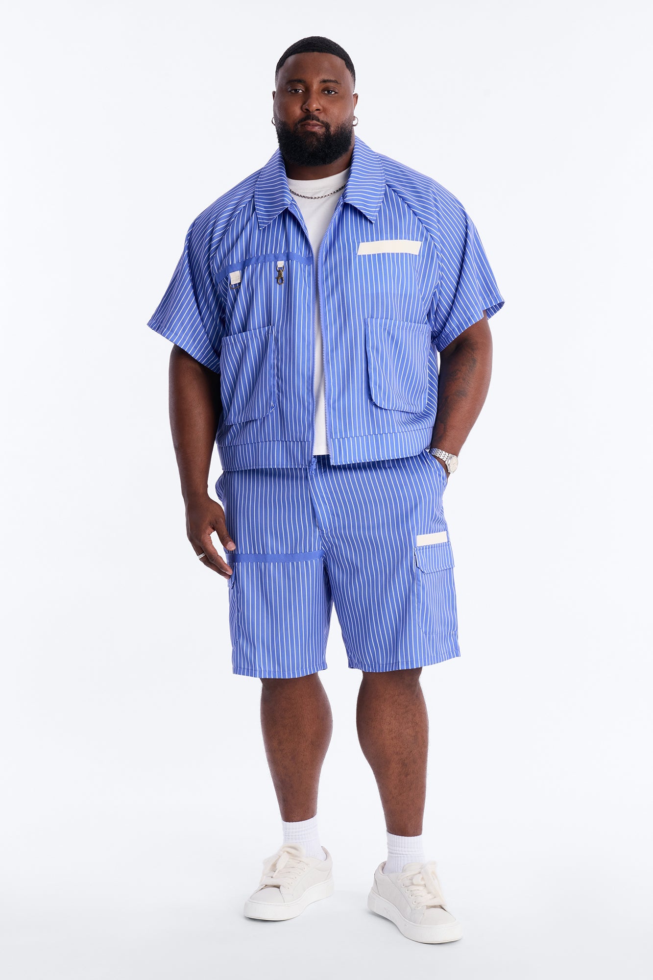 Relaxed Desert Dunes Cargo Short - Blue