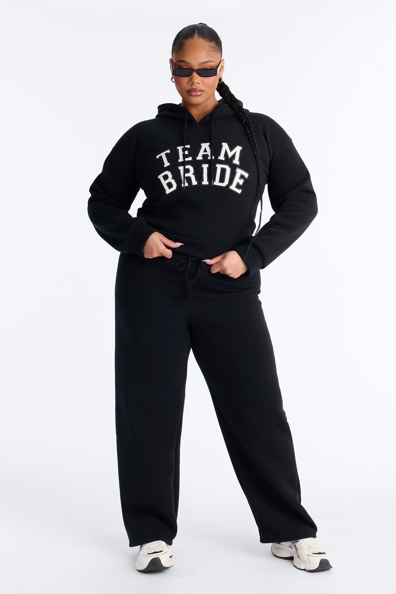 Team Bride PJ Hoodie & Sweatpant Set - Black