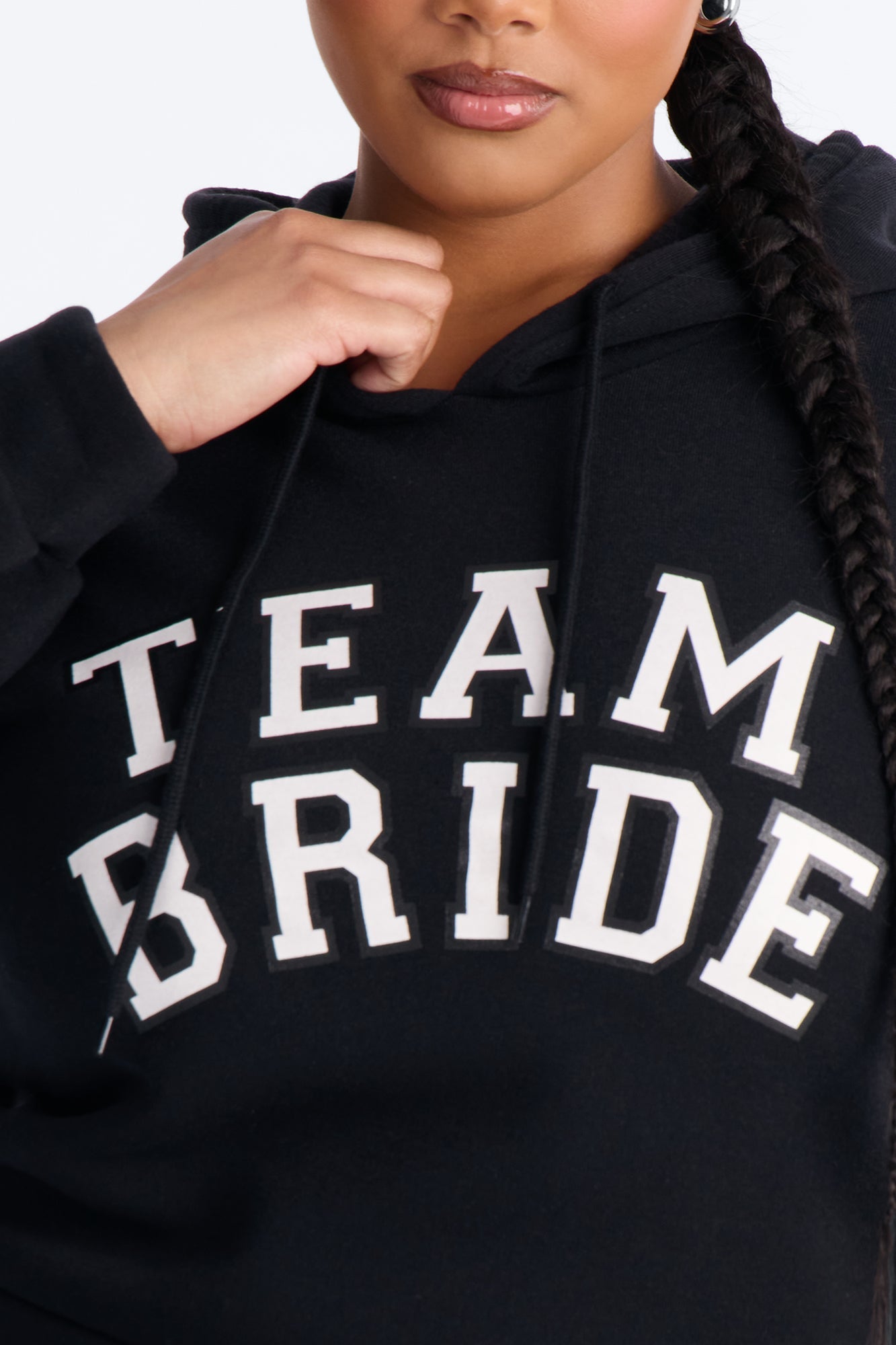 Team Bride PJ Hoodie & Sweatpant Set - Black NEWFASHIONEDGE