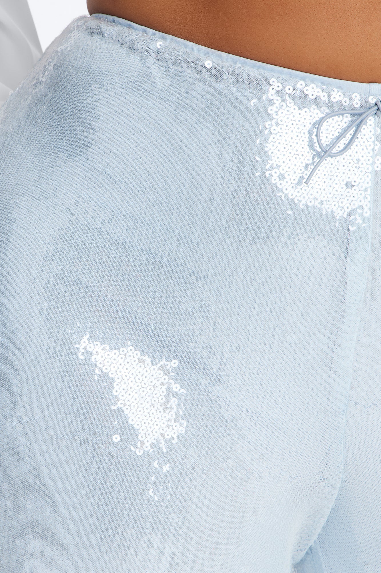 Glow Time Sequin Embellished Pants - Ice Blue Fashion Nova