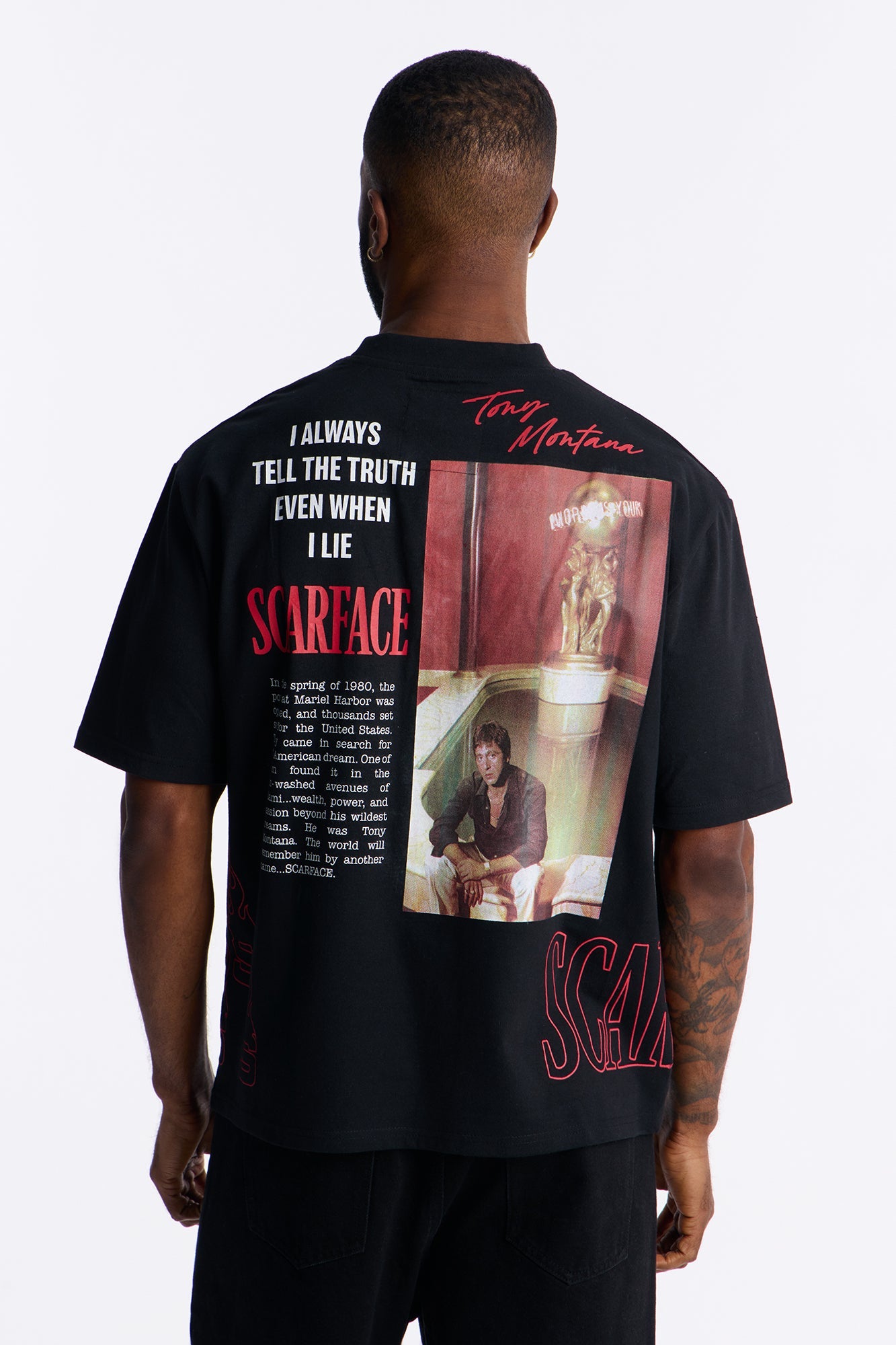 Scarface Always Tell The Truth Short Sleeve Tee - Black