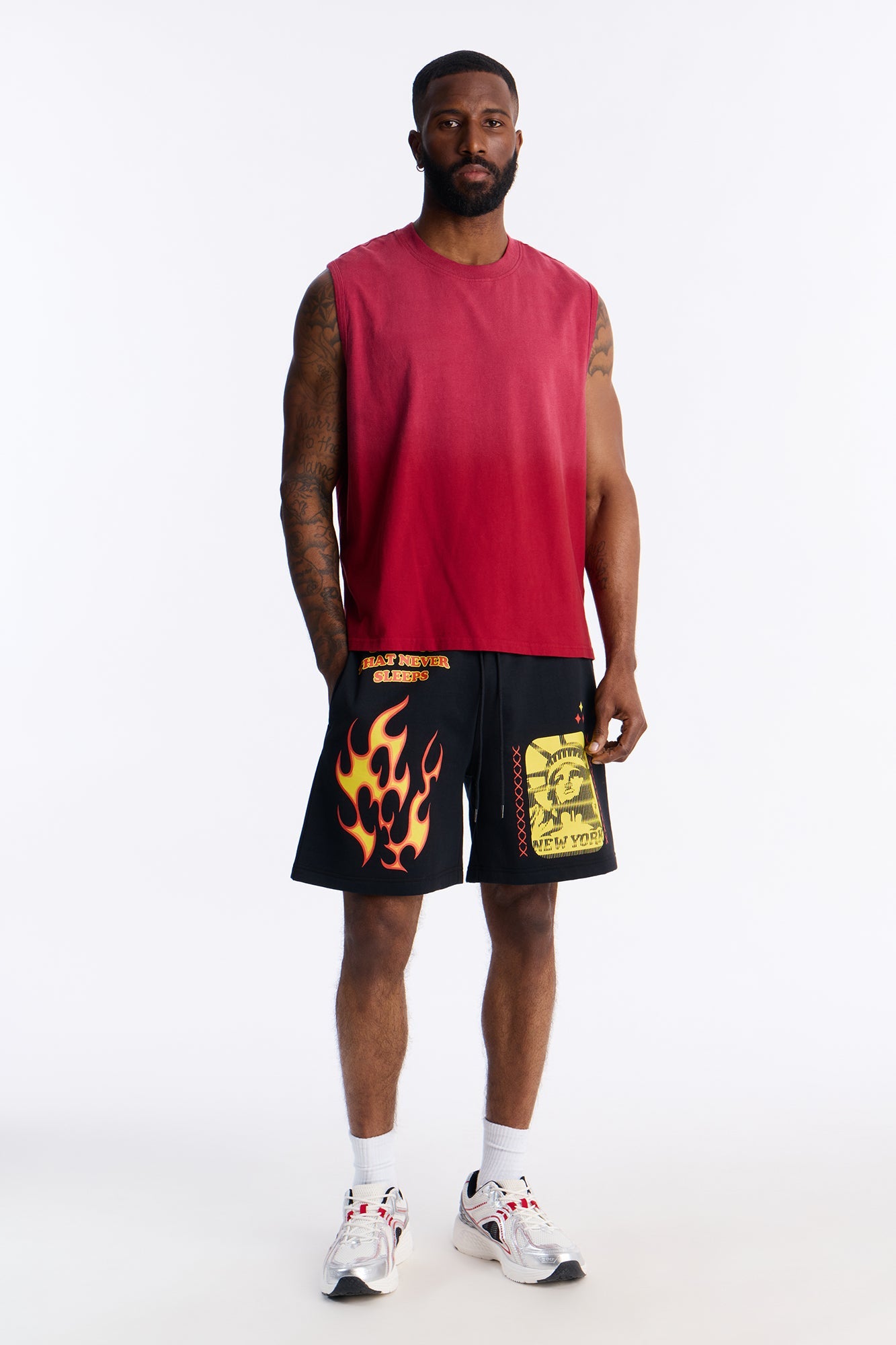 The City That Never Sleeps NYC Sweatshorts - Black