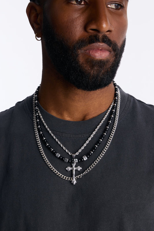 Glory and Goat Necklace Set - Silver