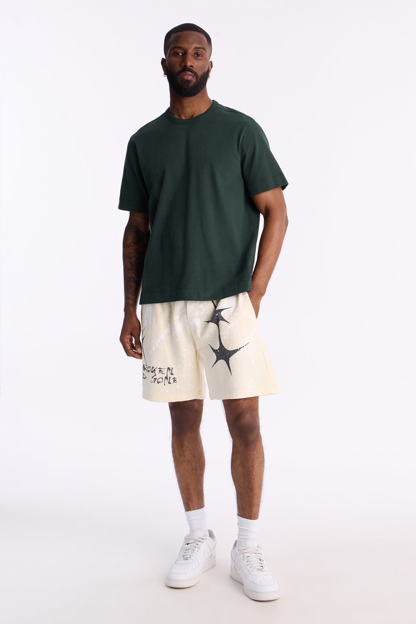 Broken And Gone Sweatshorts - Cream