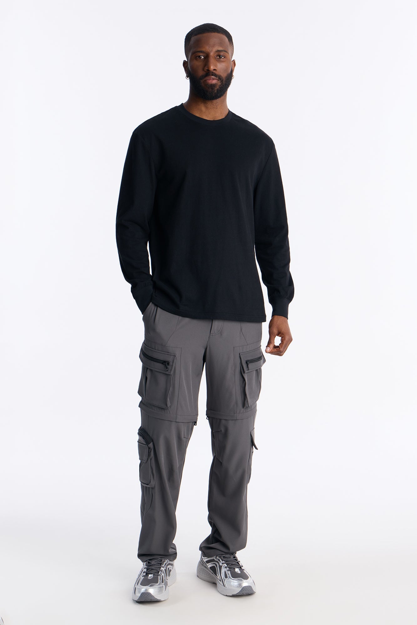 Straight Convertible Turning Point Utility Cargo Pant - Grey
