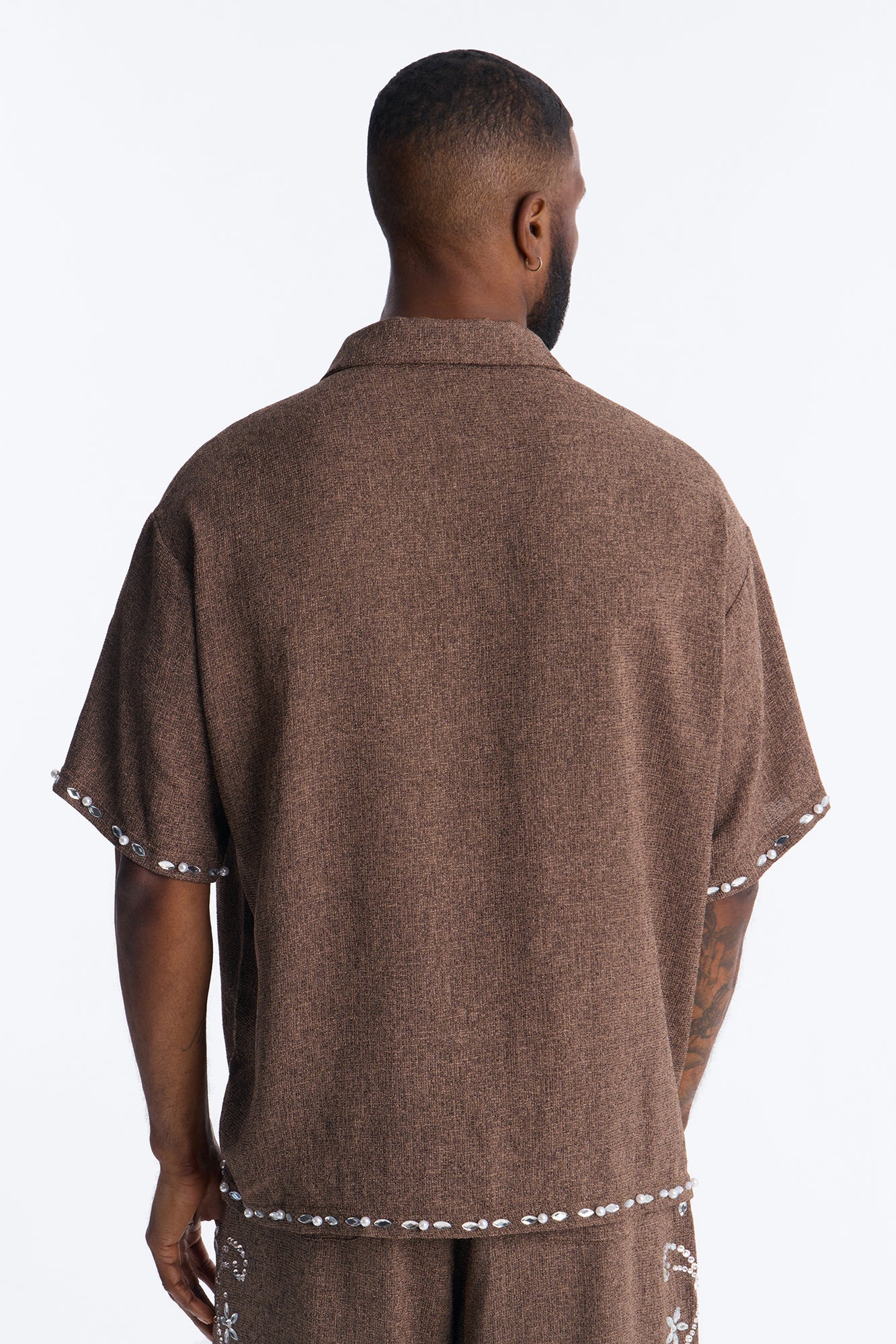 Wanderlust Pearl Journey Johnny Collar Polo - Brown