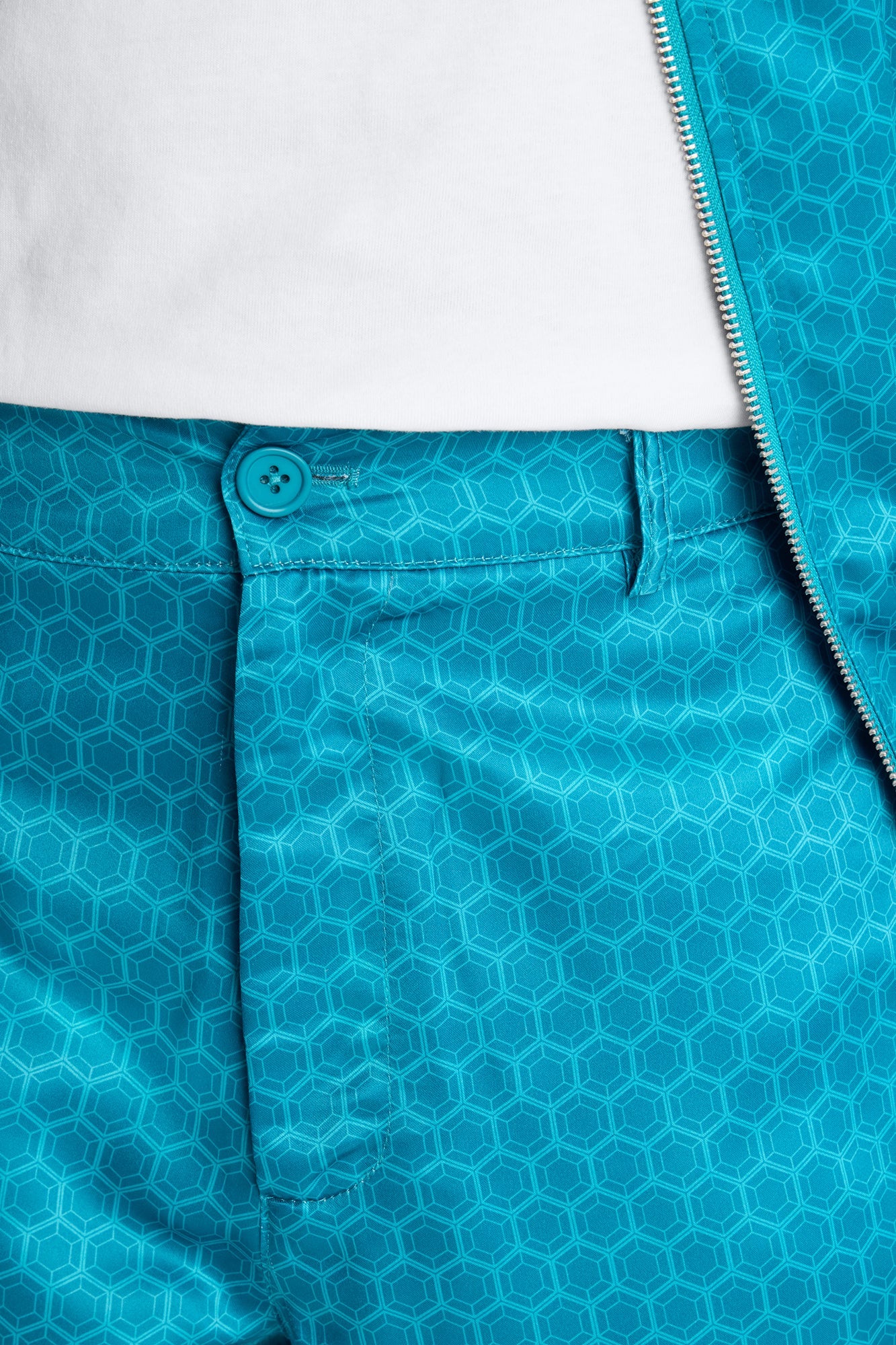 Straight St. Tropez Motif Roped Applique Pant - Blue