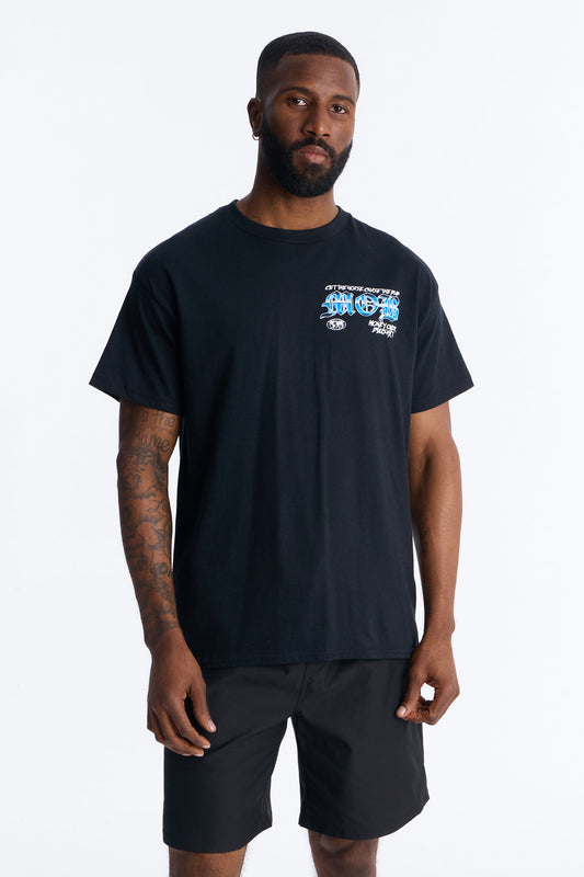 Cut The Noise Oversized Short Sleeve Tee - Black