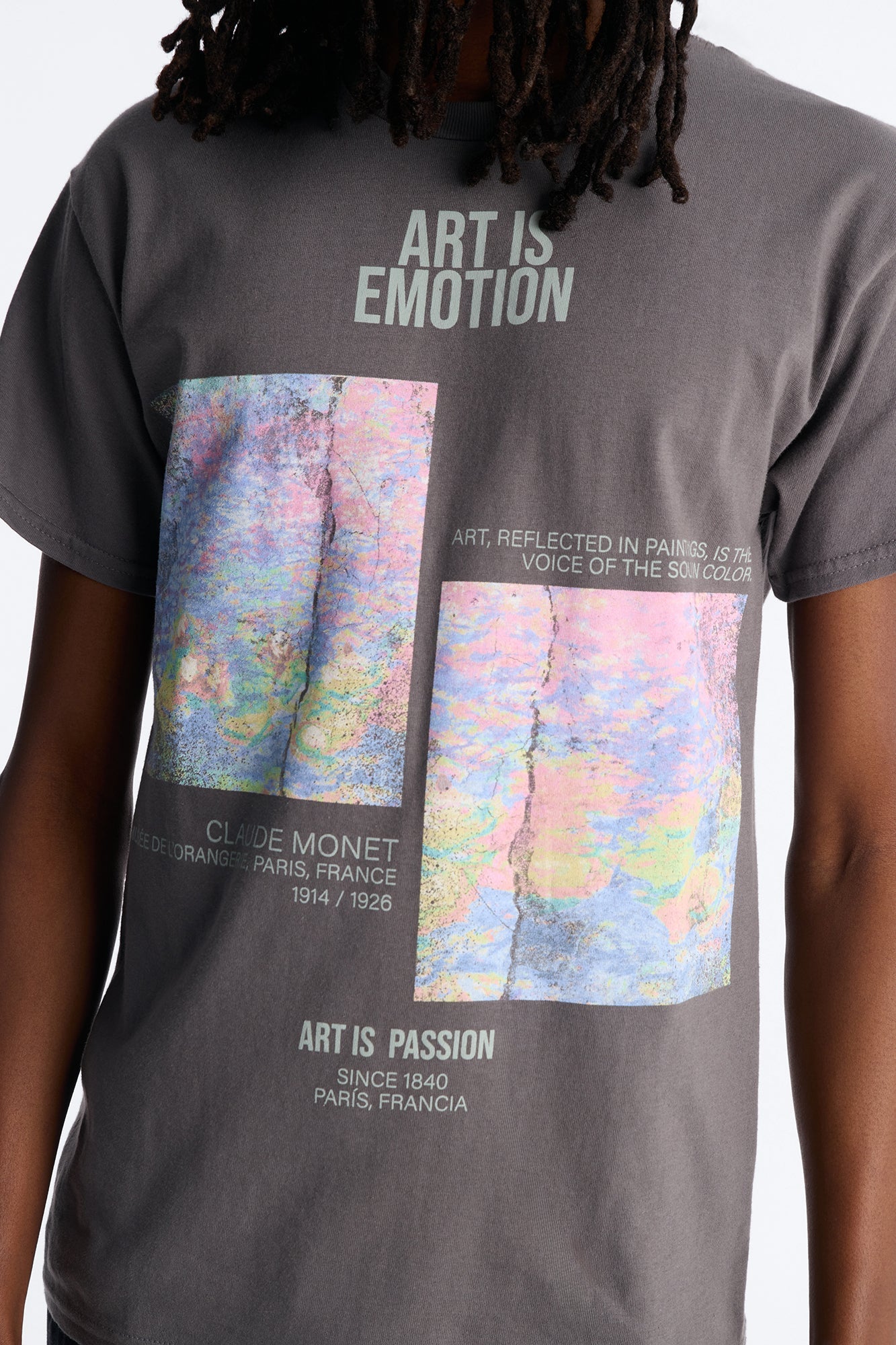Monet Art Of Emotion Short Sleeve Tee - Charcoal