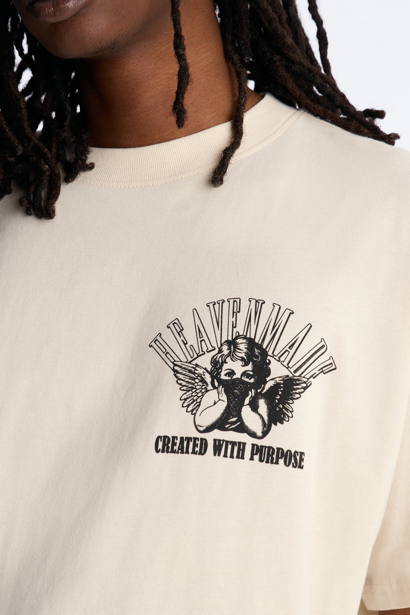Heaven Made Heavy Weight Boxy Short Sleeve Tee - Off White