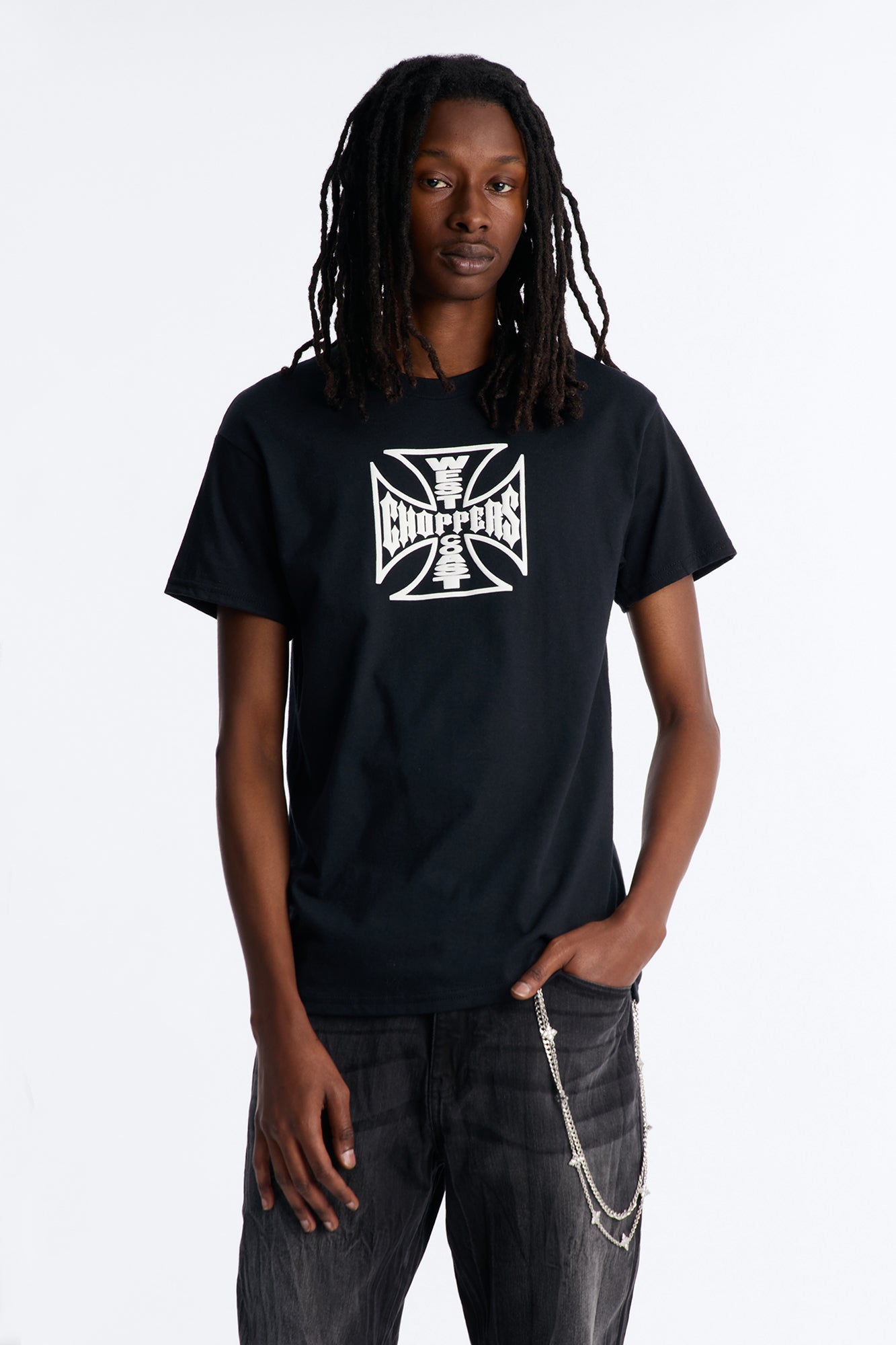 West Coast Choppers Icon Puff Print Short Sleeve Tee - Black