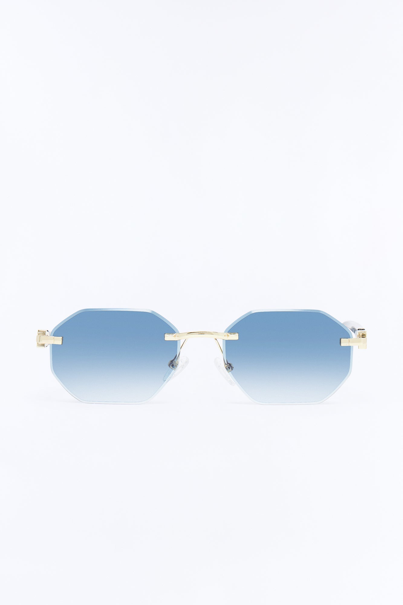 Only If Geometric Frameless Sunglasses - Black/combo