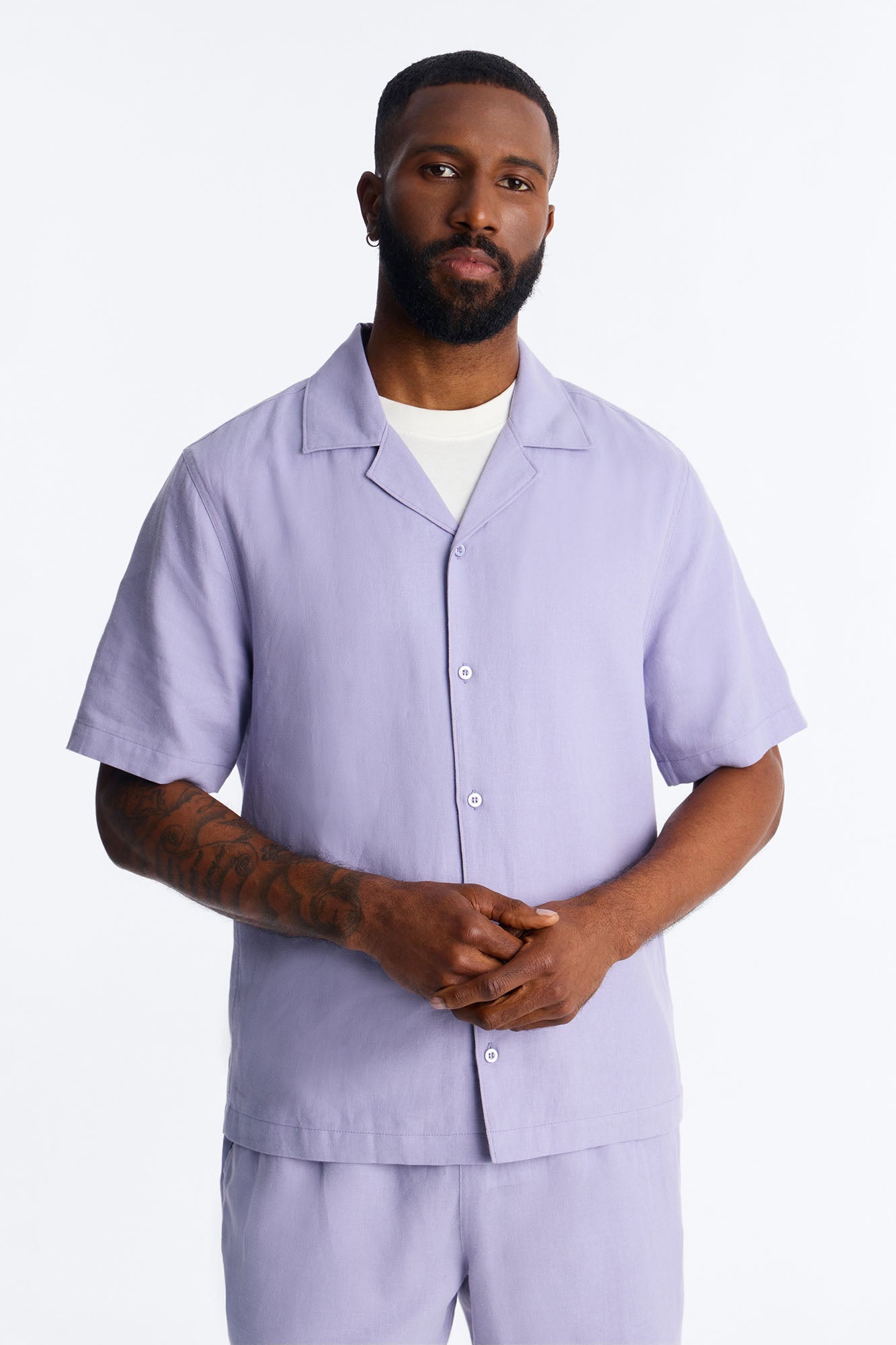 Bahamas Linen Shirt - Lavender