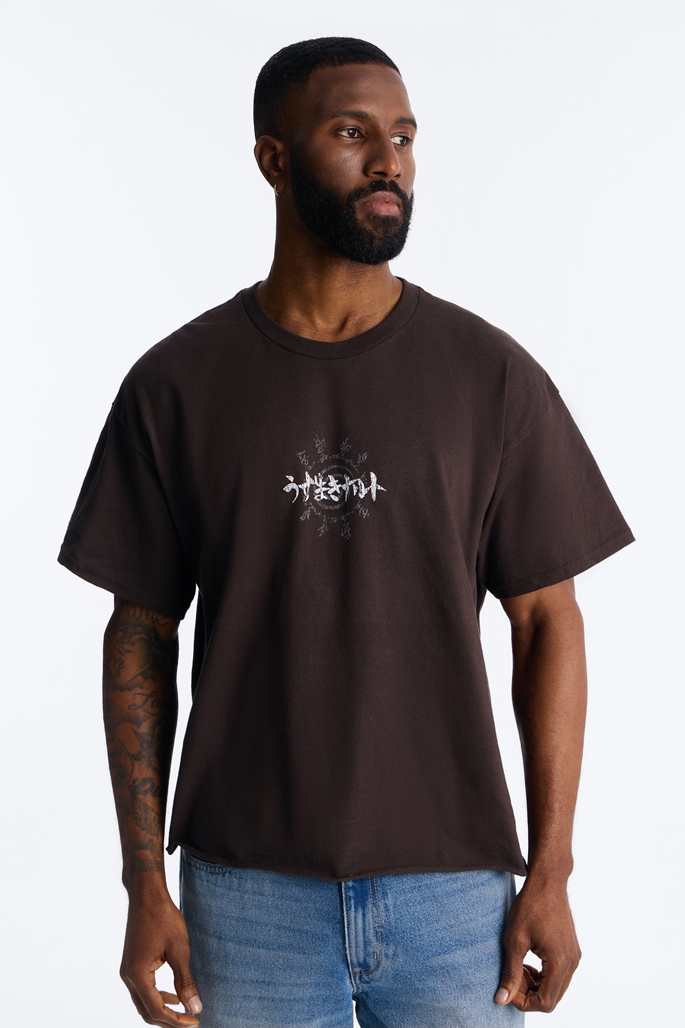 Naruto Better Than The Rest Boxy Short Sleeve Tee - Brown