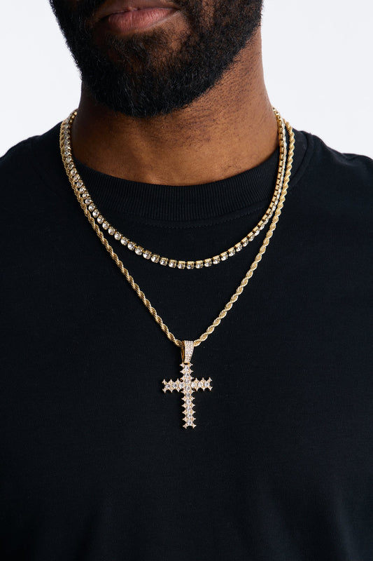 Golden Redemption Necklace Set - Gold