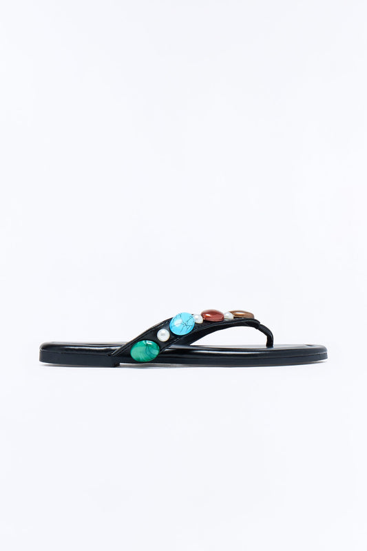 Addison Stone Flip Flops - Black