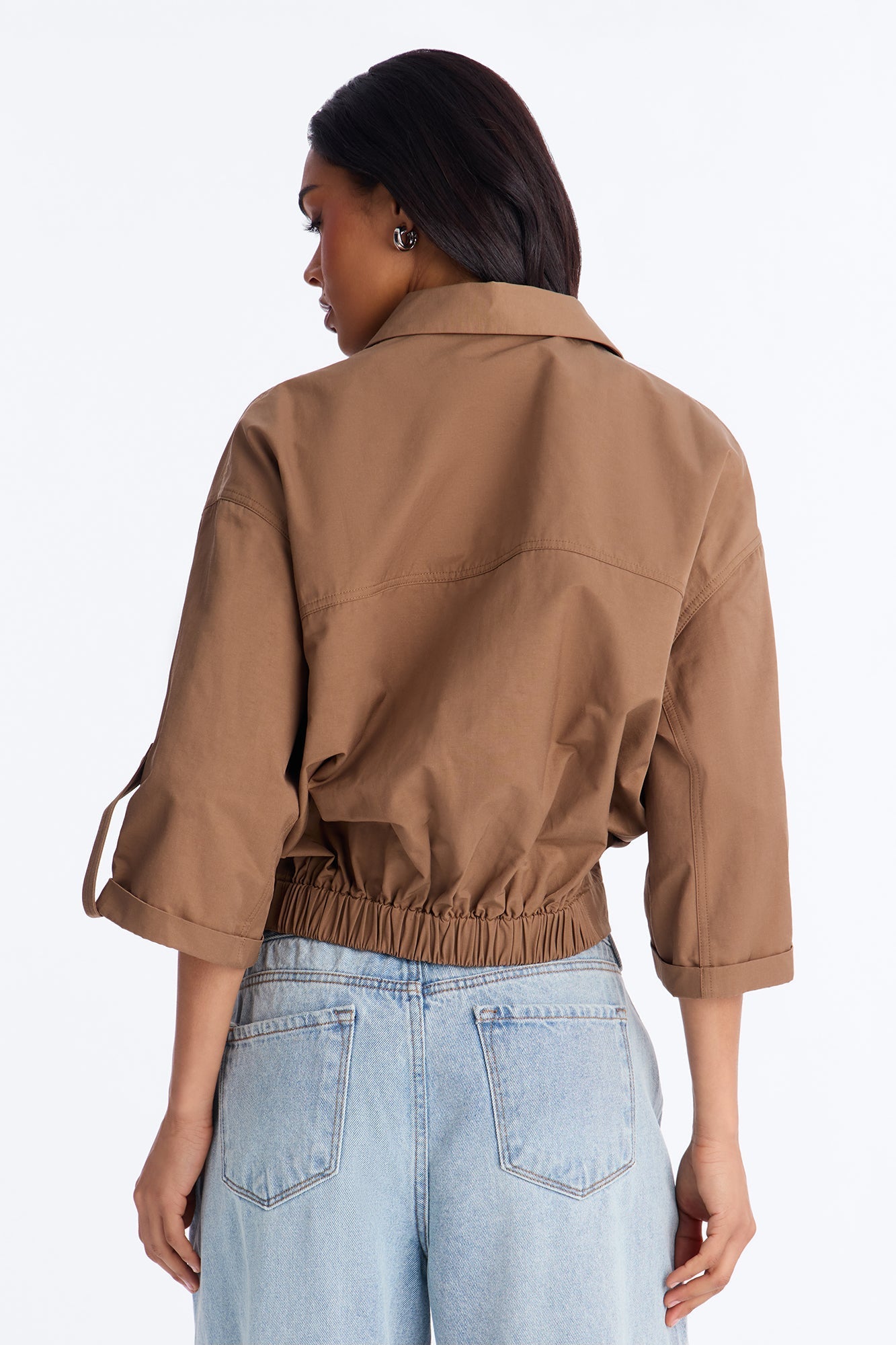 Plans Made Oversized Airflow Shirt - Brown NEWFASHIONEDGE