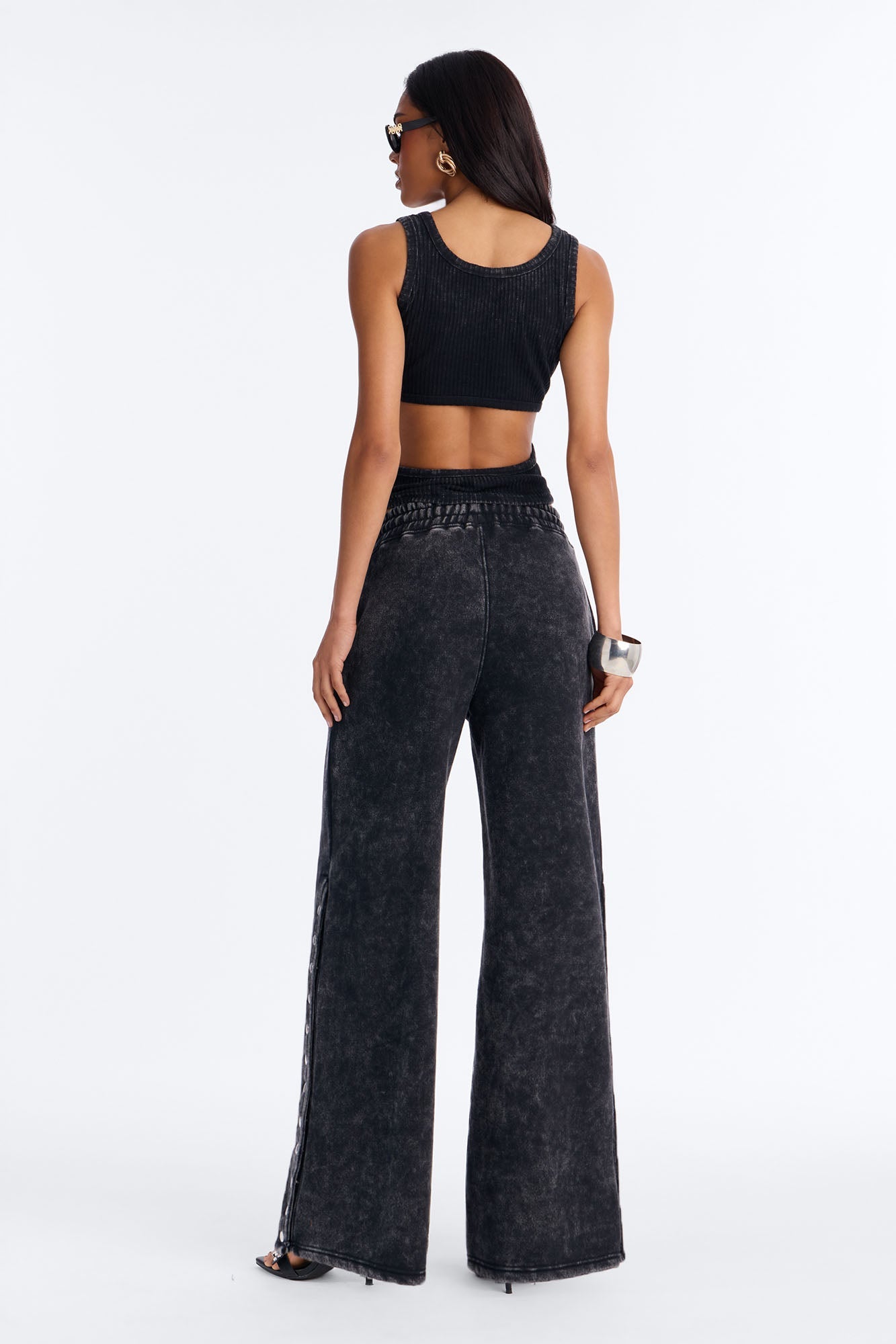 More Than A Studded Fleece Pant Set - Black Fashion Nova