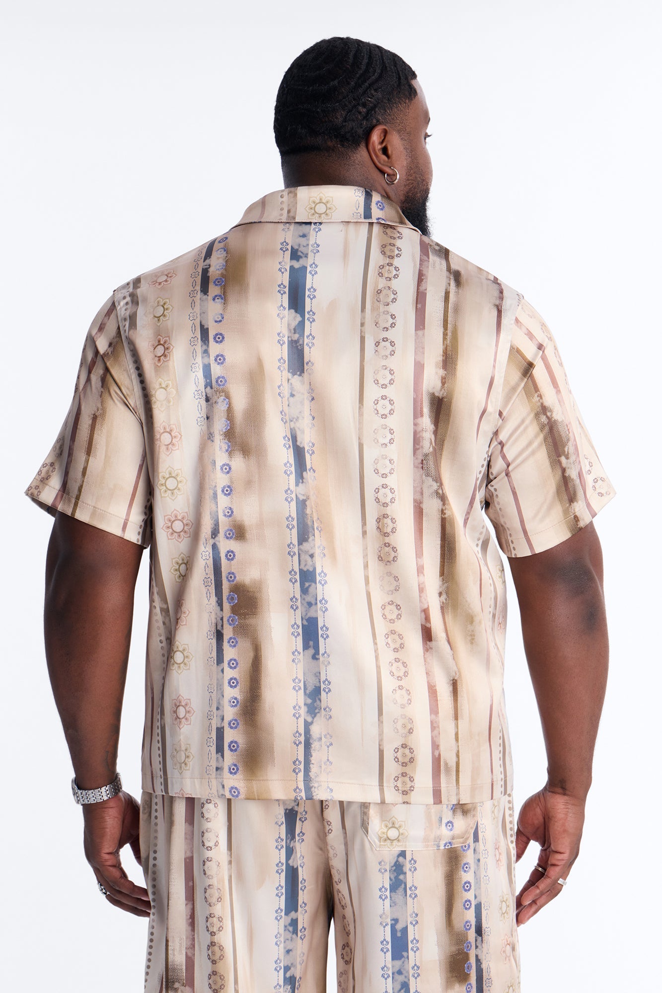 Rosewood Cuban Collar Button Up Shirt - Brown