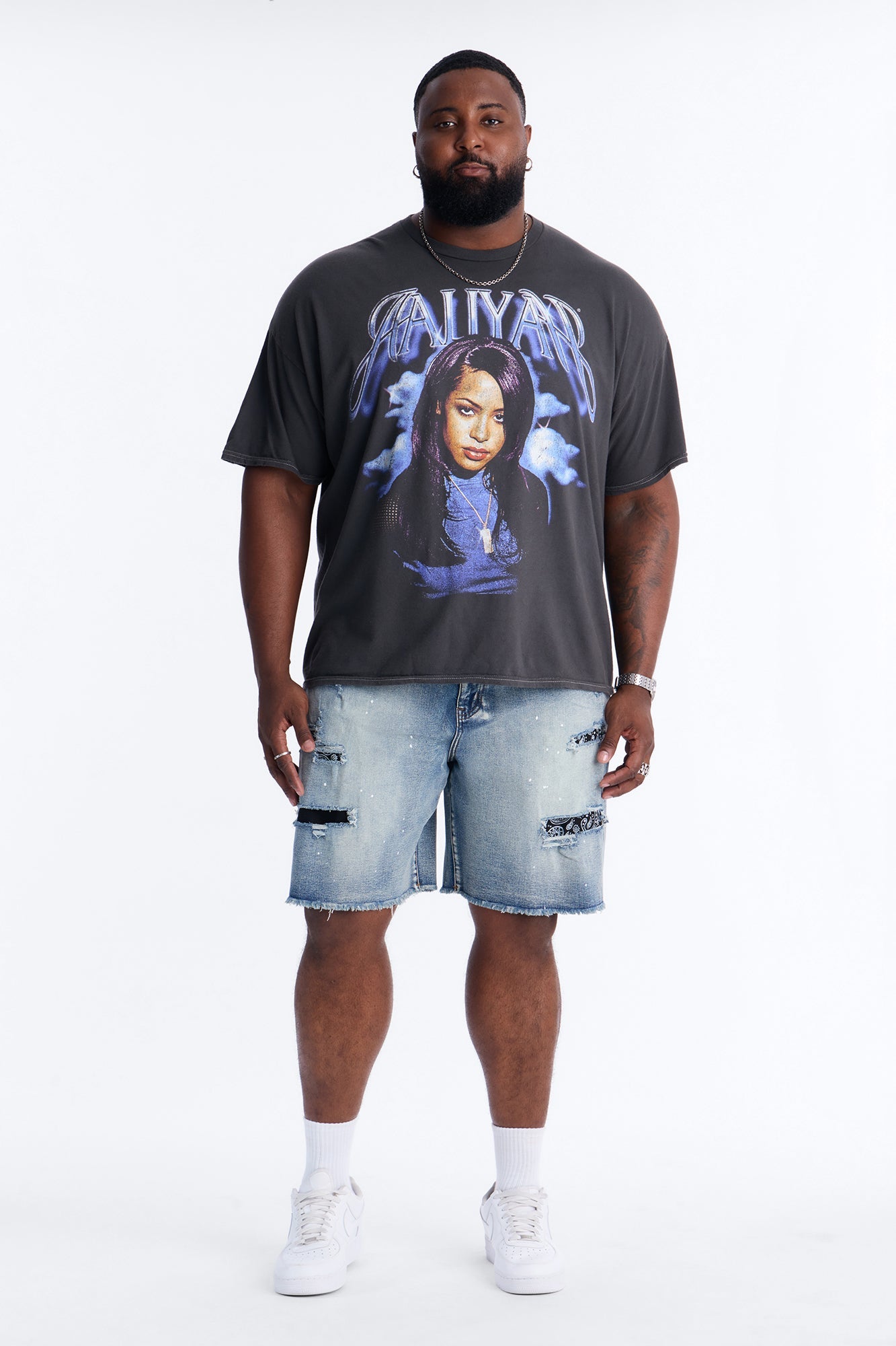 Aaliyah One In A Million Album Short Sleeve Tee - Black