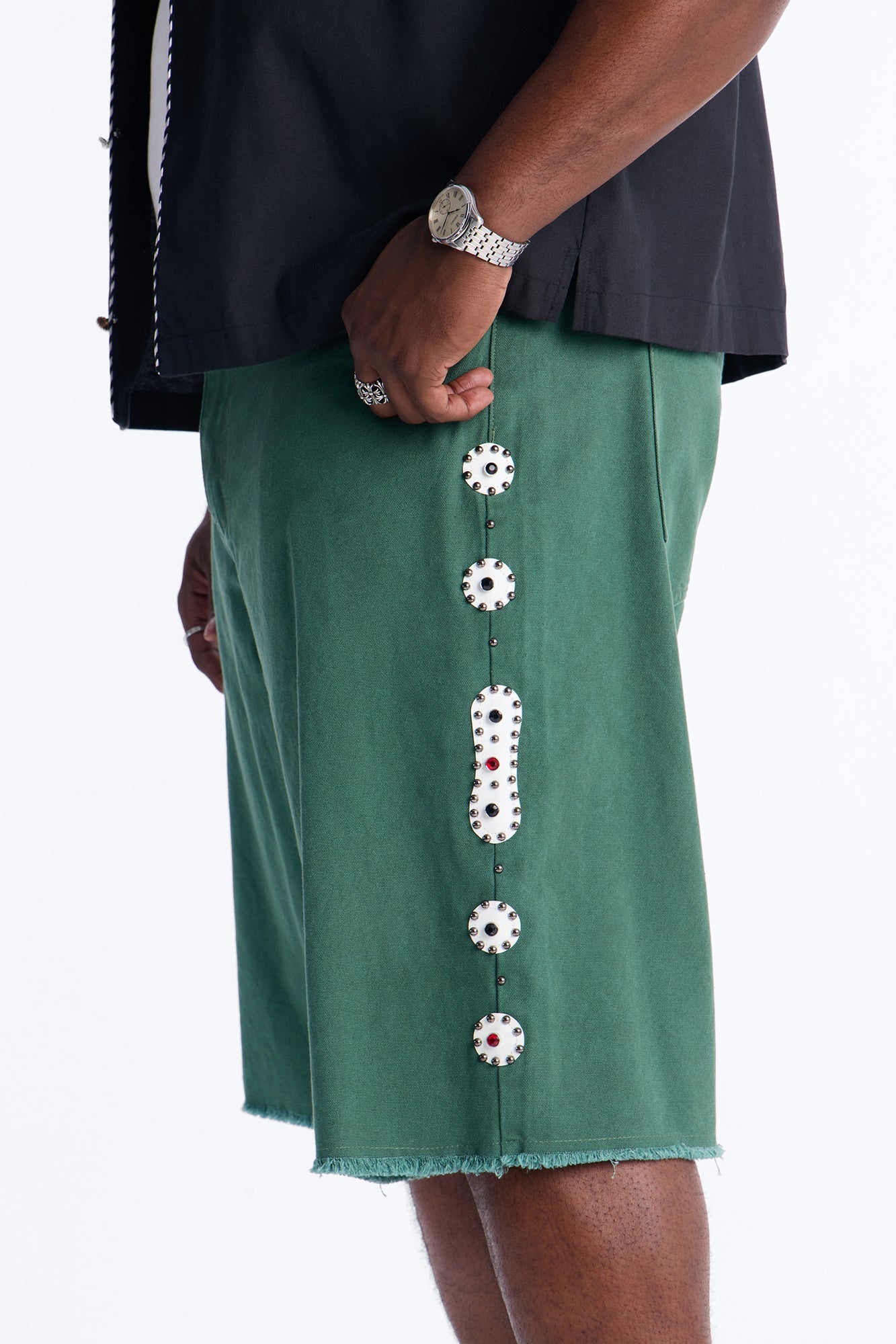 Aspiring Artist Embellished Short - Olive