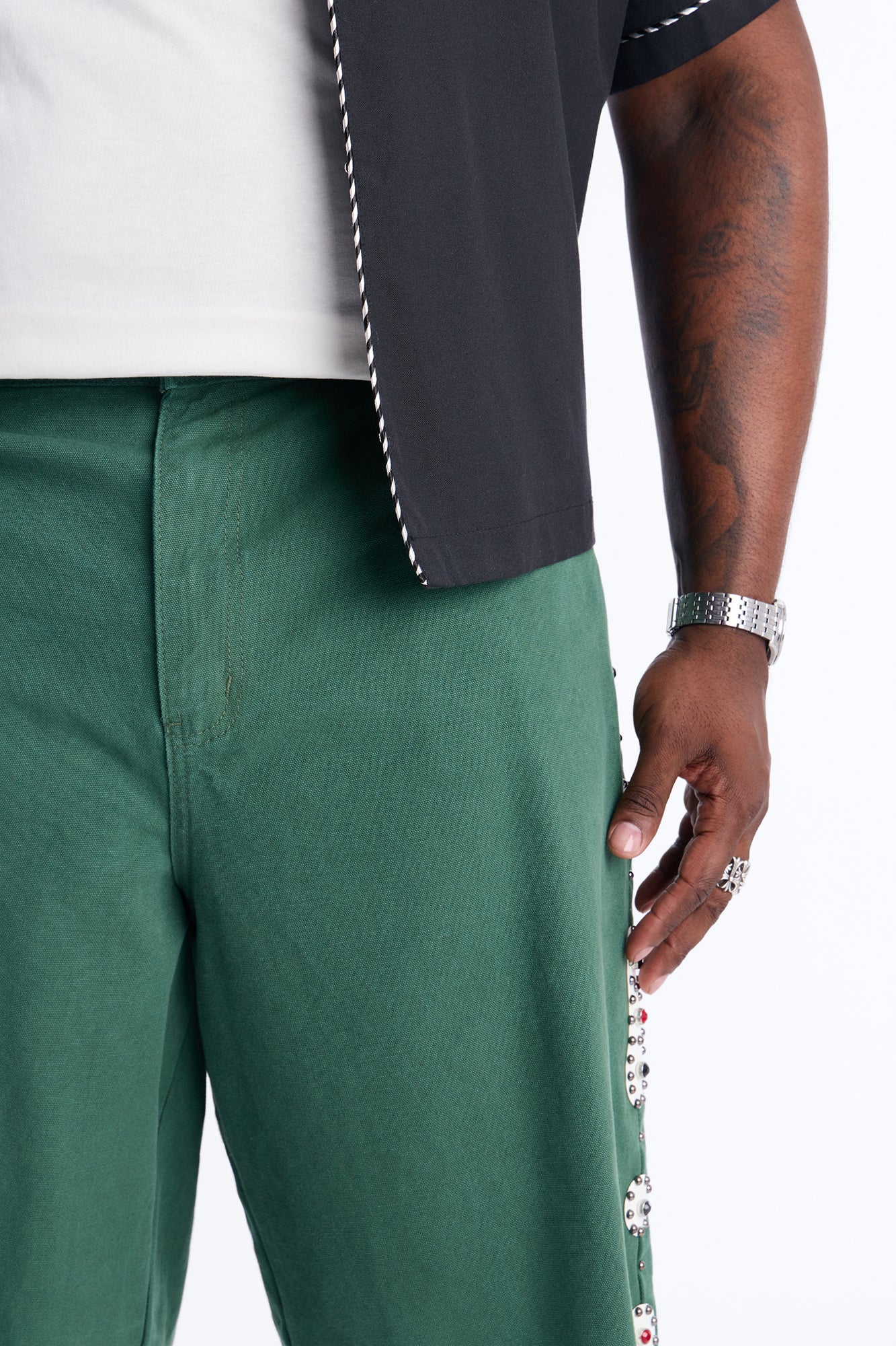 Aspiring Artist Embellished Short - Olive