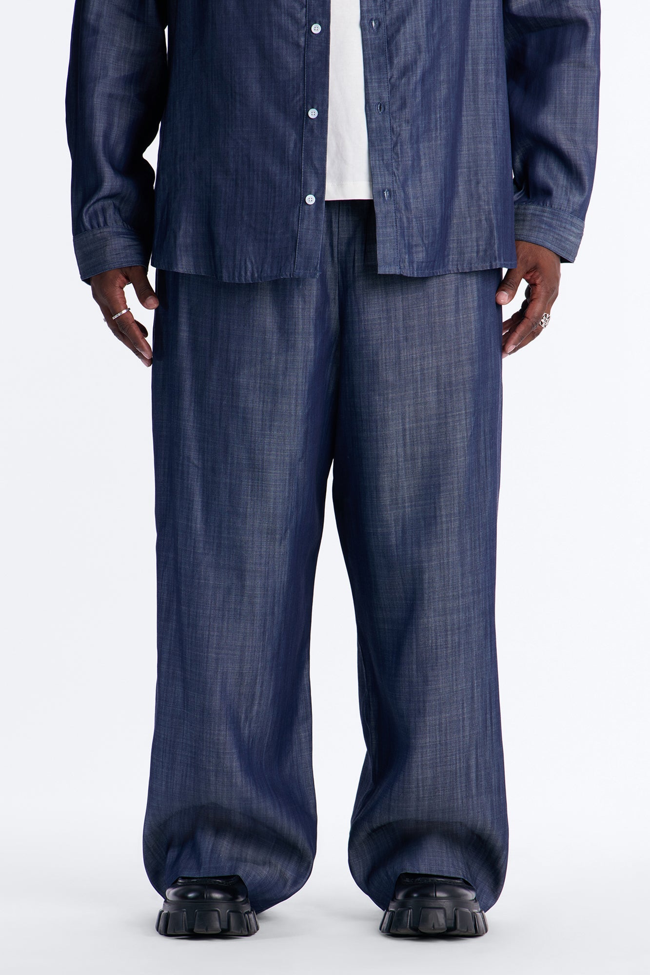 Wide Leg Mercer Gates Pant - Indigo