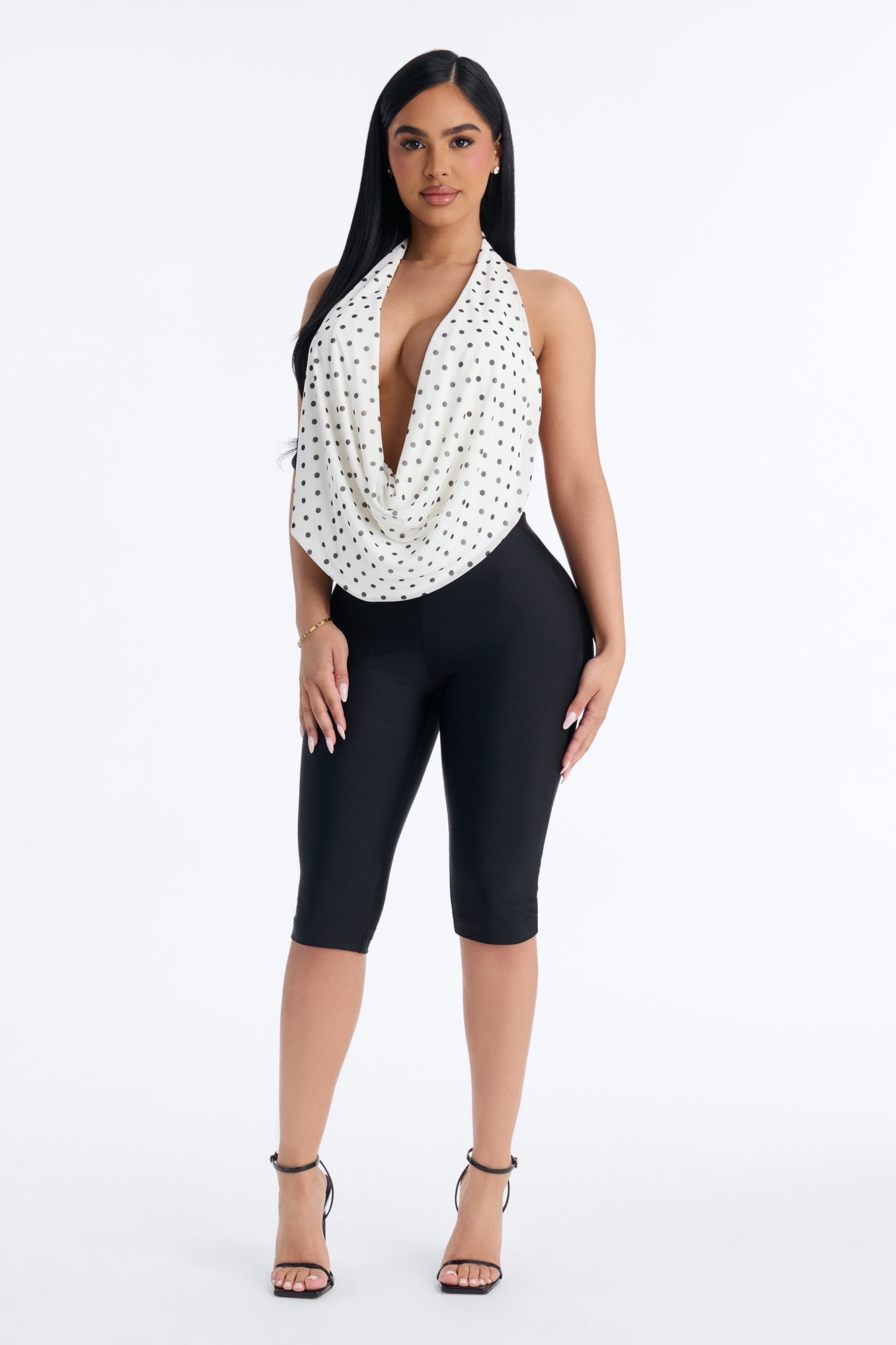 Tricot Low Rise Clean Waistband Pedal Pusher - Black NEWFASHIONEDGE