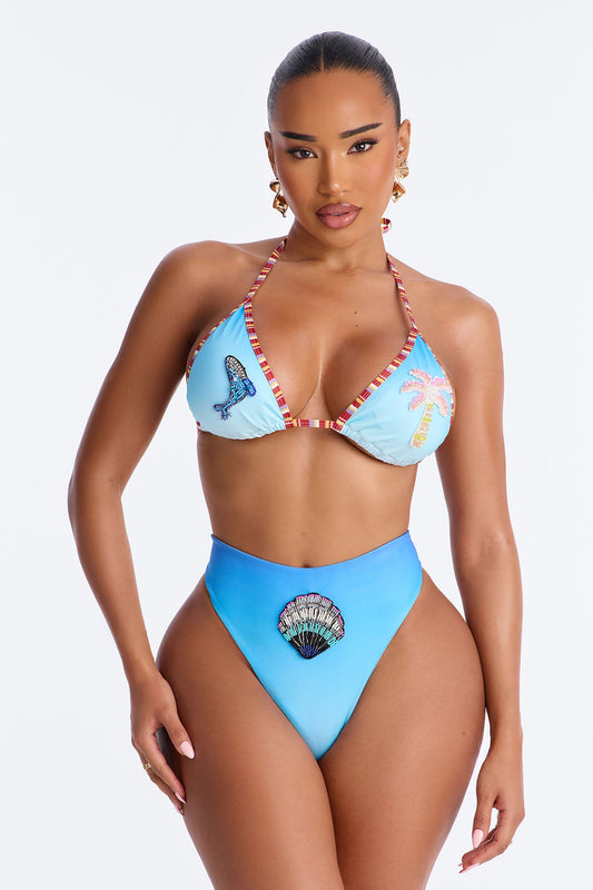 Theresa 2 Piece Bikini - Blue/combo Fashion Nova