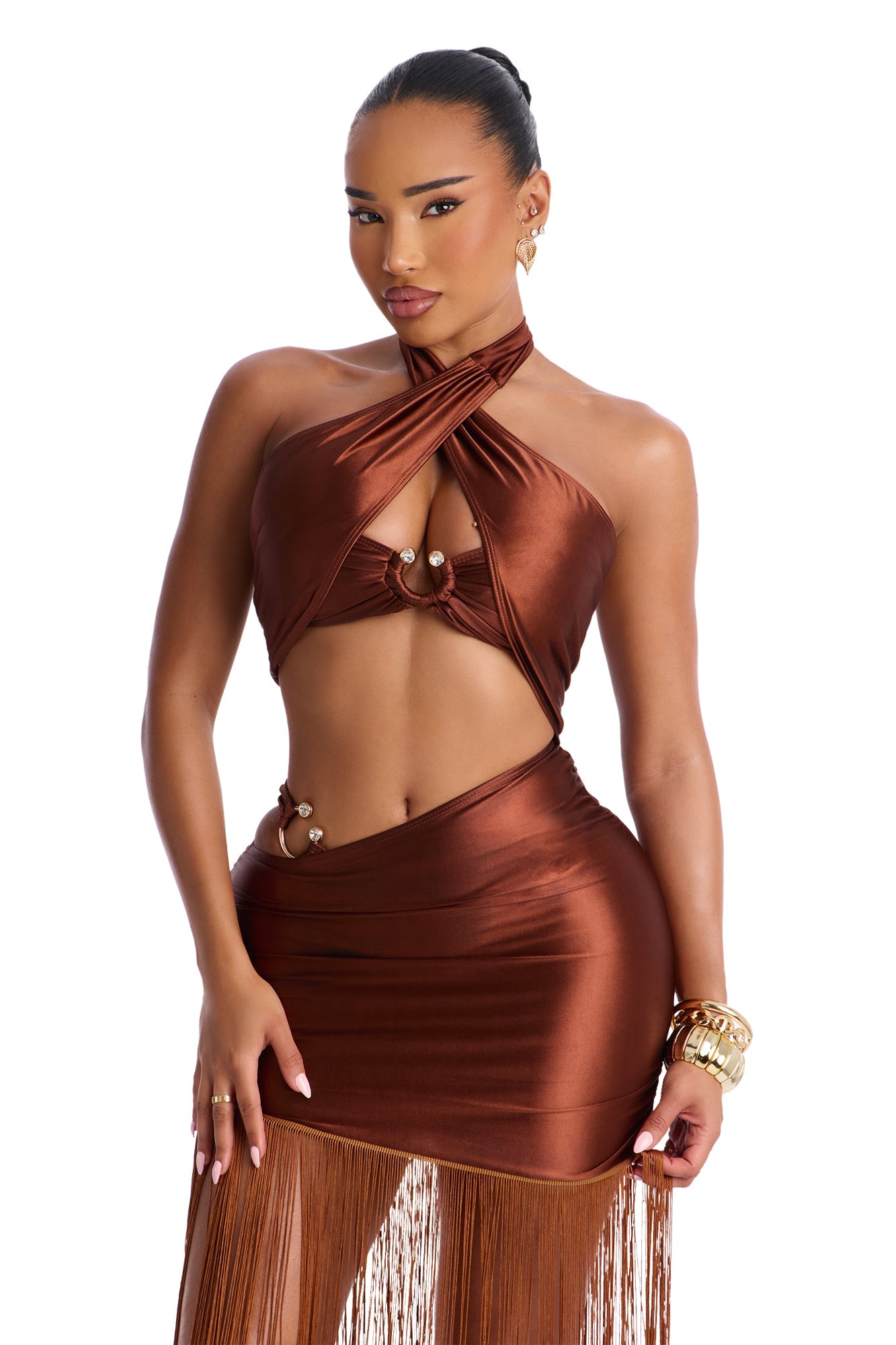 Beach Waves Ringing Swim Sunsuit - Bronze