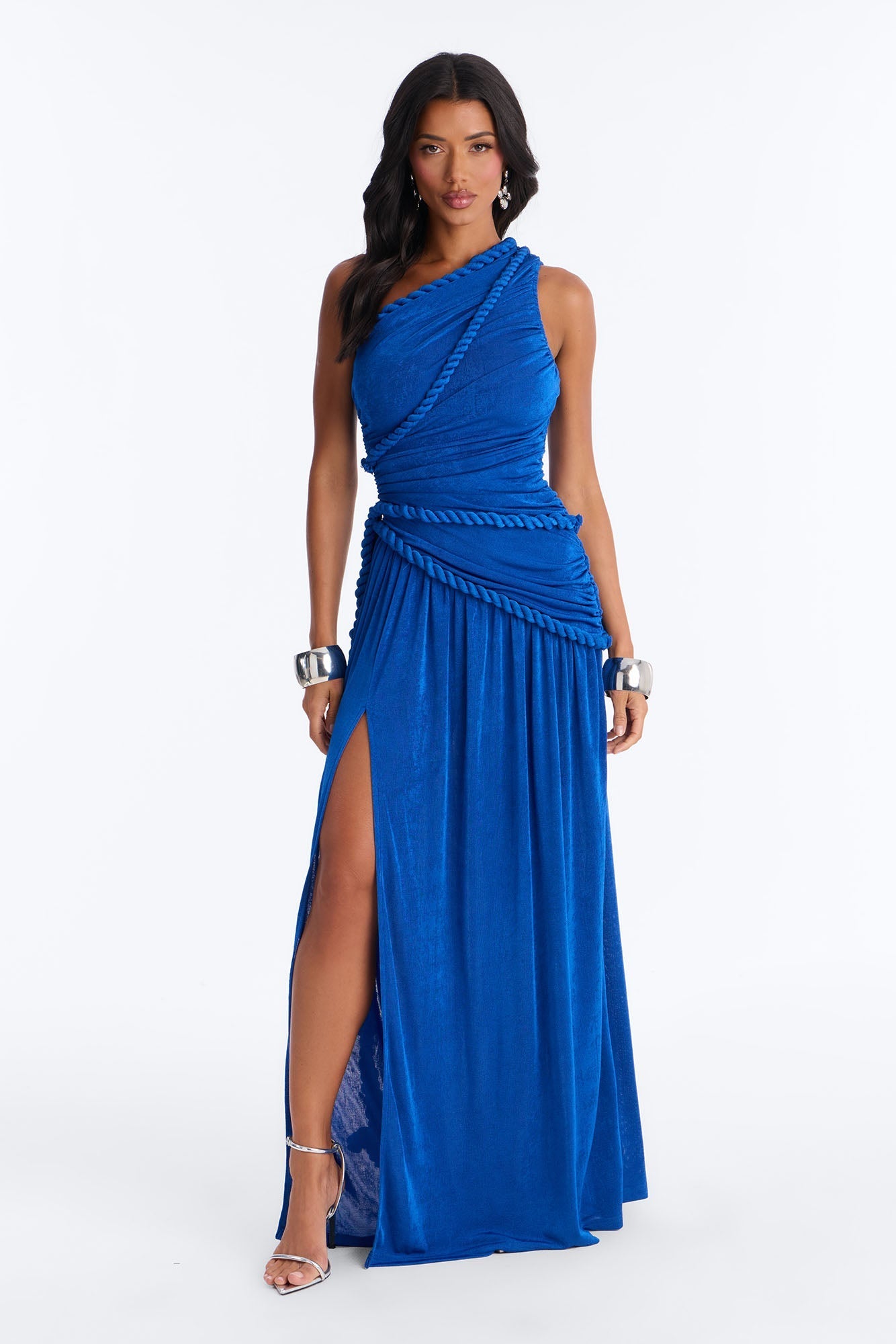 Corina Twist Slinky Maxi Dress - Royal NEWFASHIONEDGE