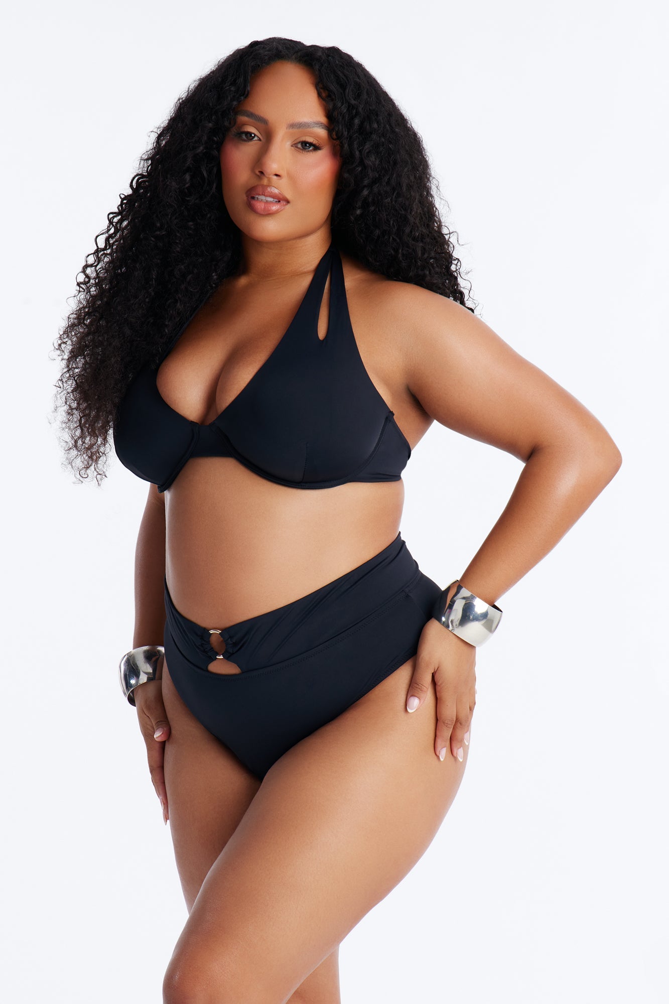 Margaritas At The Pool Hardware Underwire 2 Piece Bikini - Black Fashion Nova