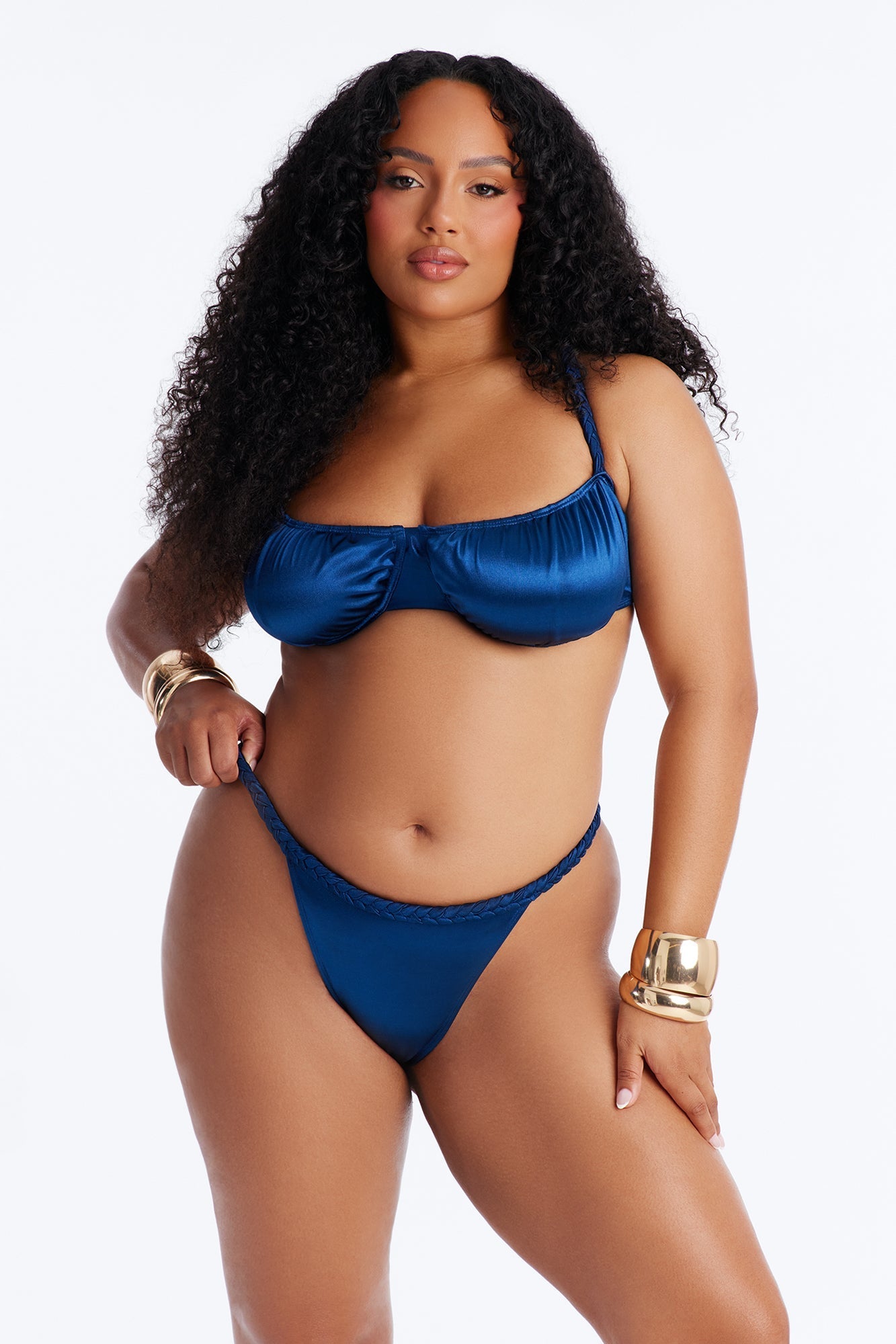 Scrunch Waves 2 Piece Bikini - Navy NEWFASHIONEDGE