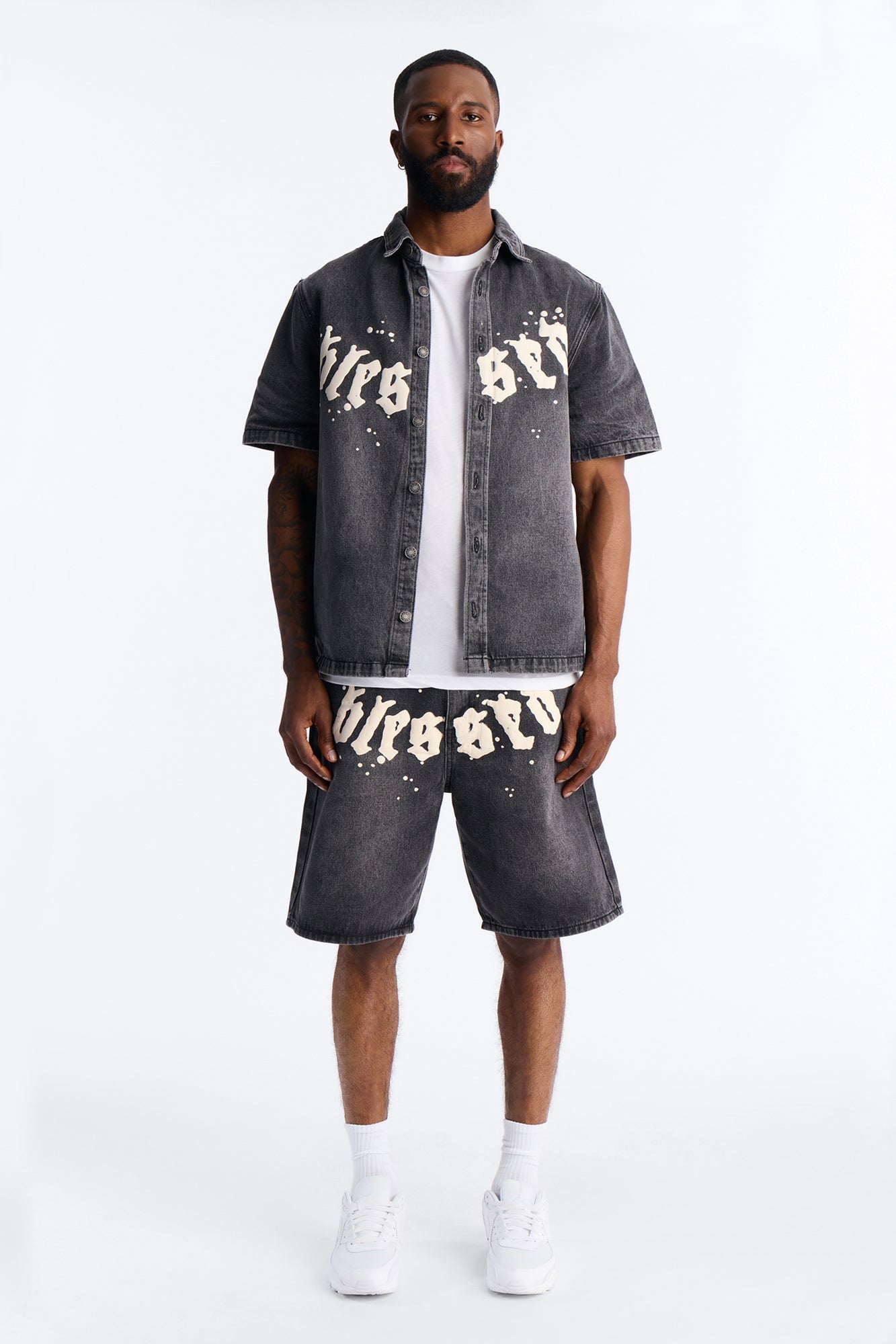 Been Blessed Denim Button Up Shirt - Black Wash