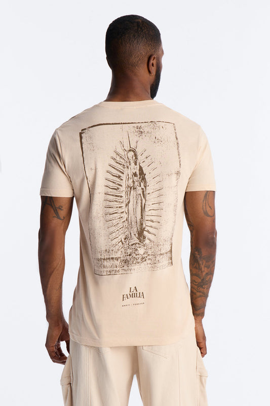 La Familia Virgin Mary Short Sleeve Tee - Cream