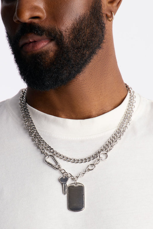 Vault Breaker Necklace Set - Silver