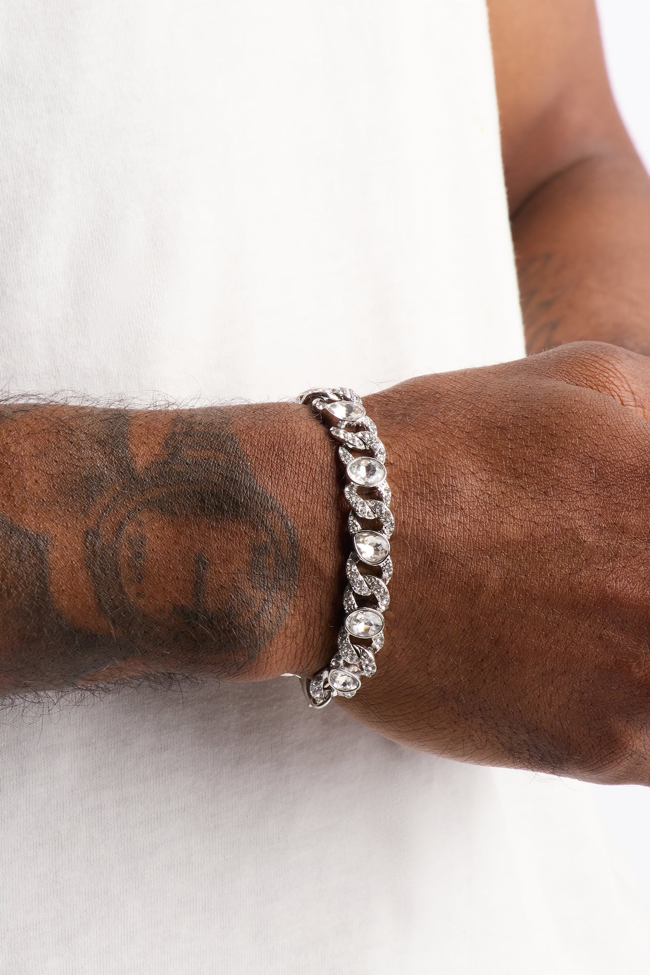 Opulent Oval Chain Bracelet - Silver
