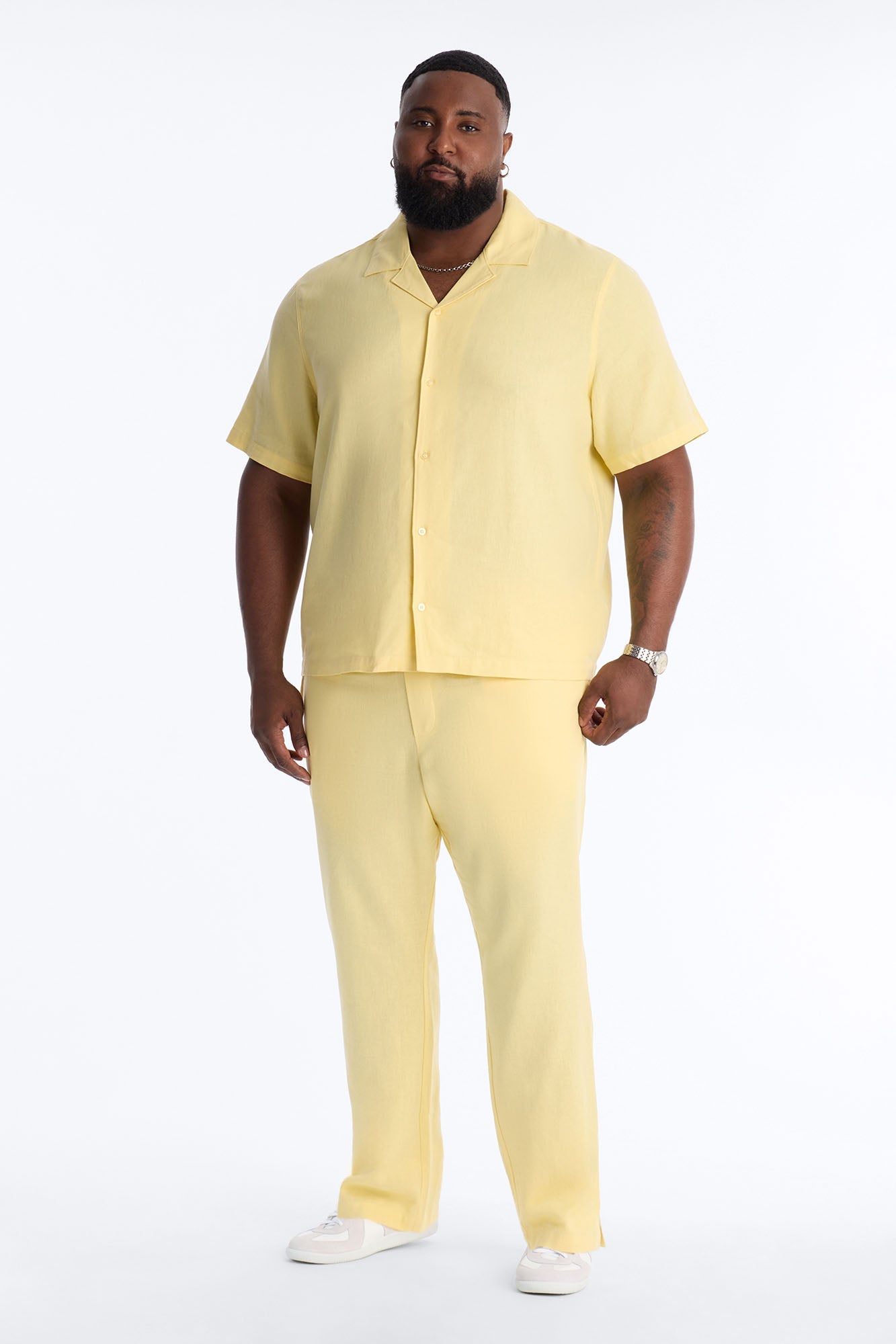 Bahamas Linen Shirt - Butter Yellow