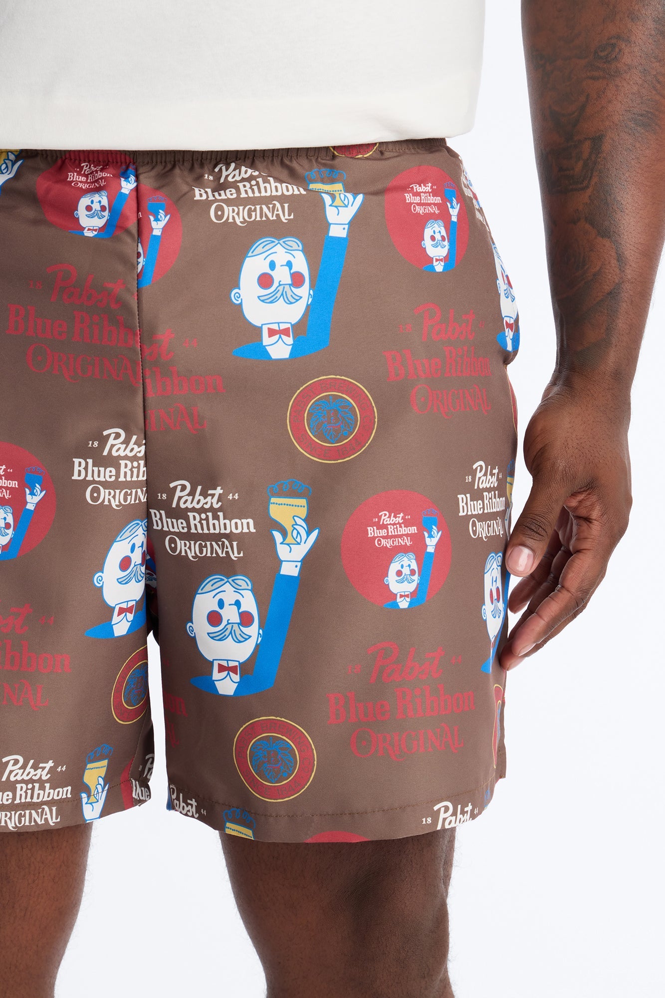 Blue Ribbon Printed Swim Trunk 7″ - Multi Color