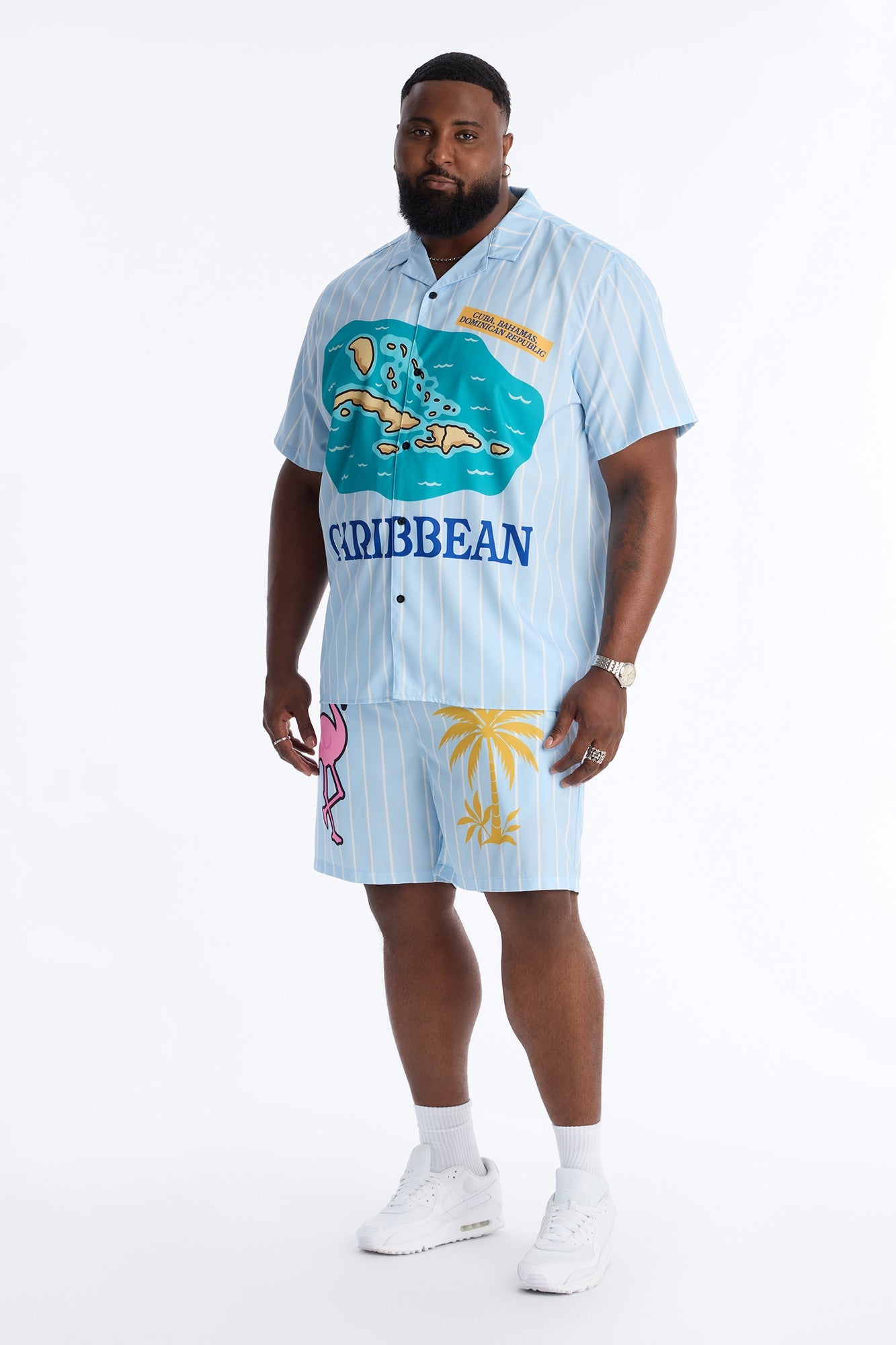 Relaxed Caribbean Vacay Short - Blue