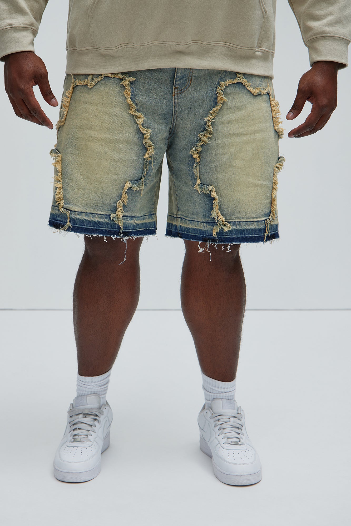 Barker Relaxed Denim Shorts - Vintage Blue Wash