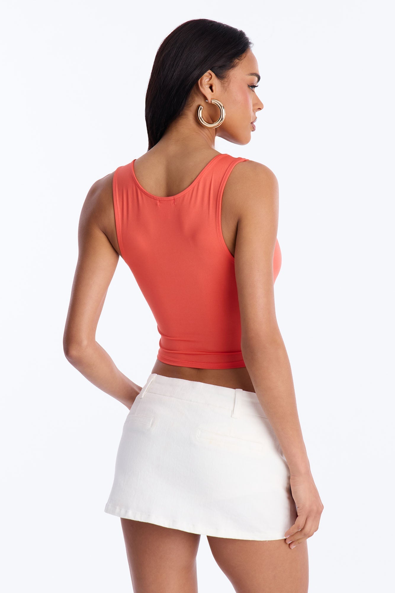 Last Time Double Lined Top - Coral NEWFASHIONEDGE