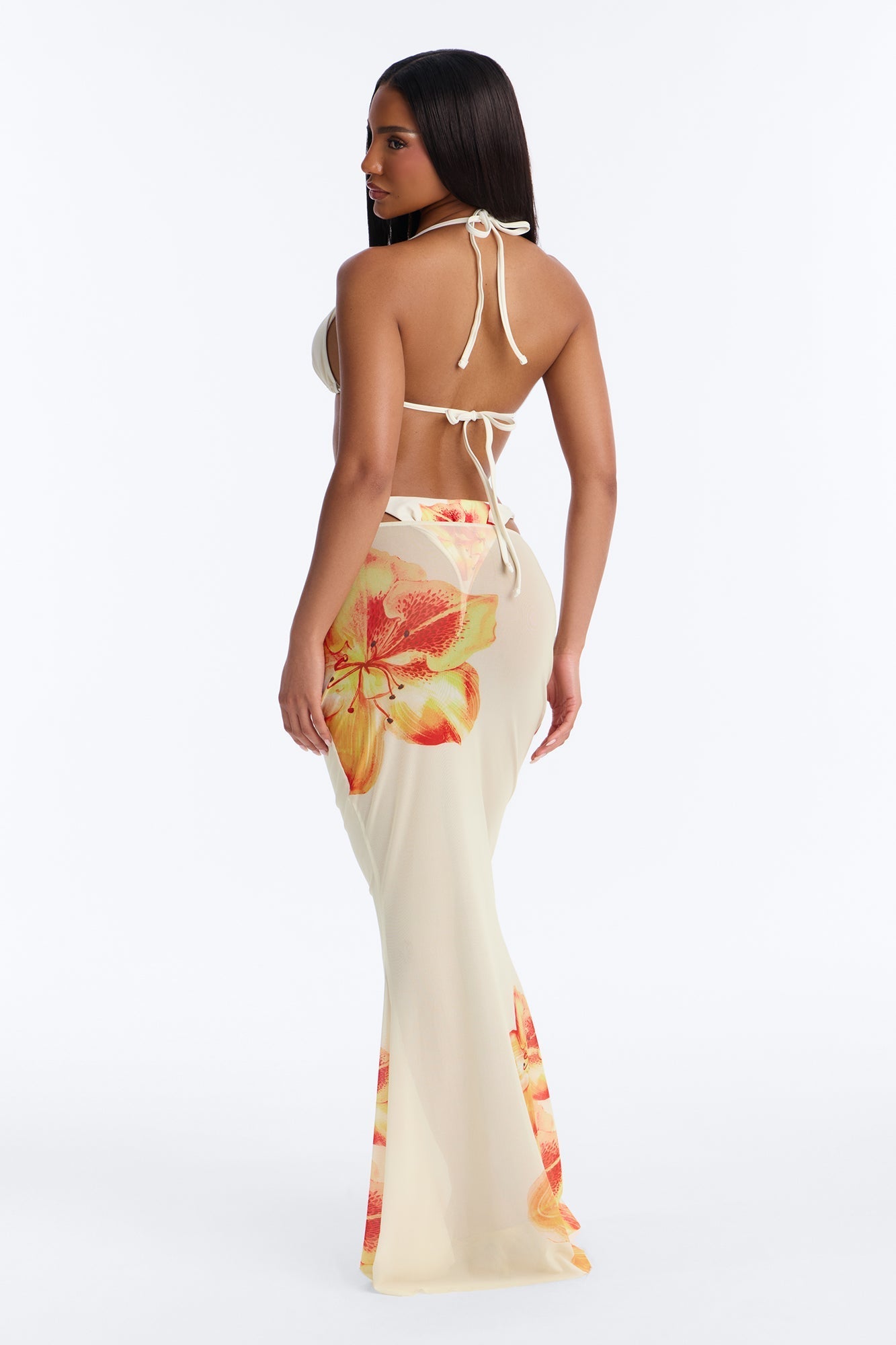 Through It All Bikini And Sarong - Ivory NEWFASHIONEDGE